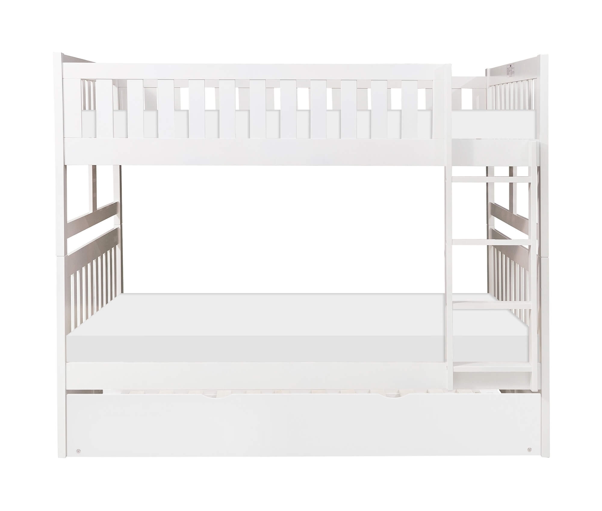 Galen Wood Bunk Bed w/ Twin Trundle, Full/Full Size