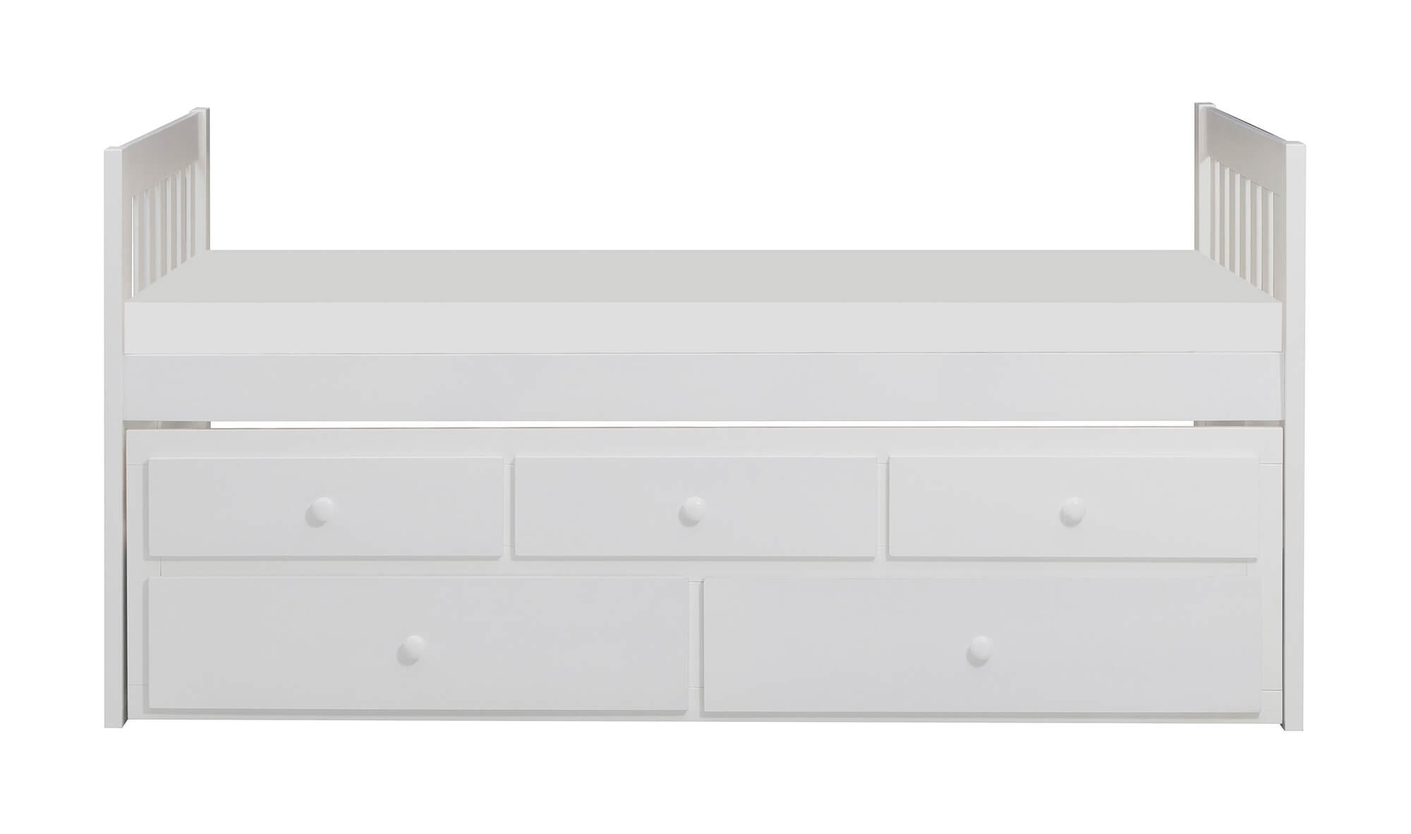 Galen Wood Storage Trundle Bed, Twin/Twin Size