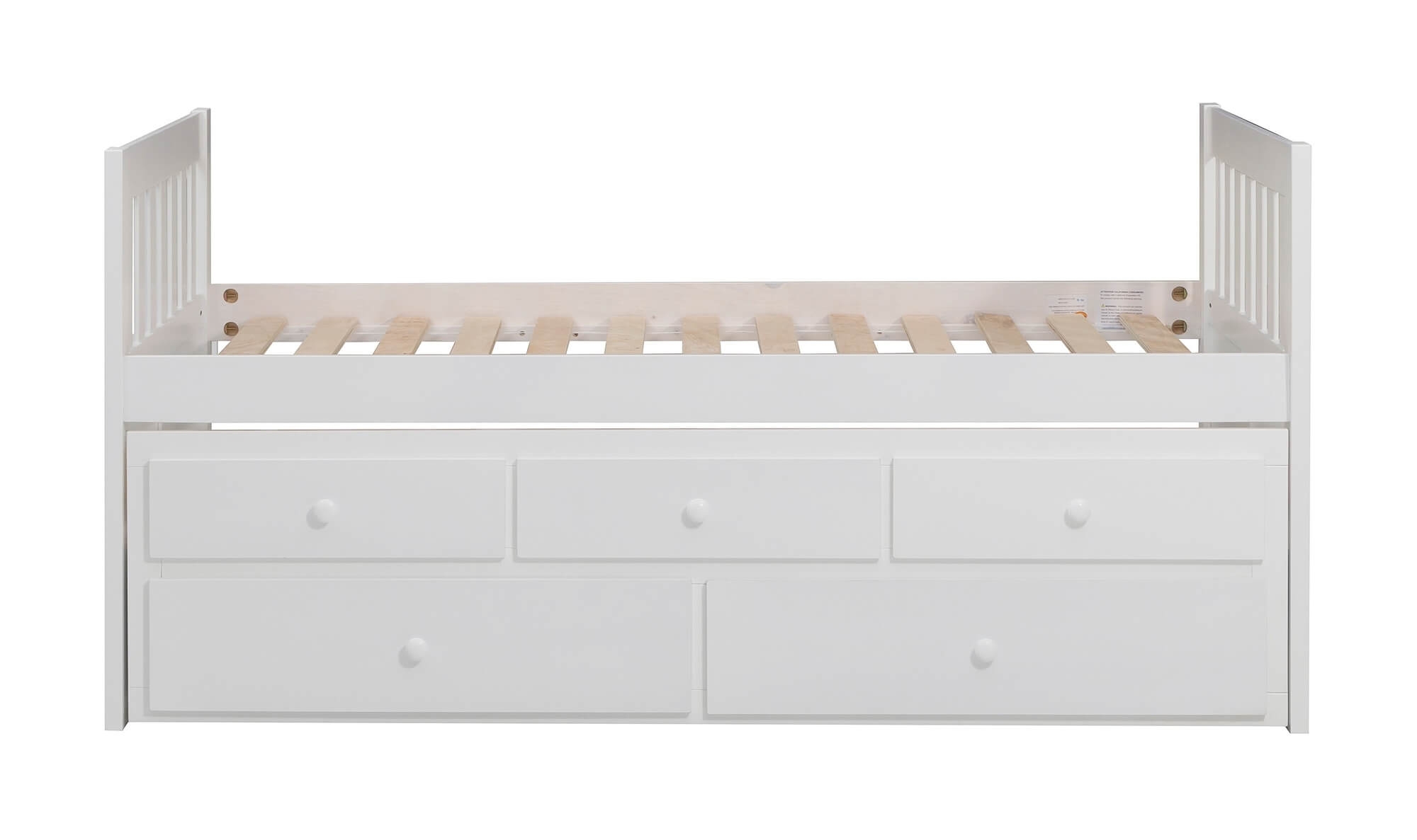 Galen Wood Storage Trundle Bed, Twin/Twin Size