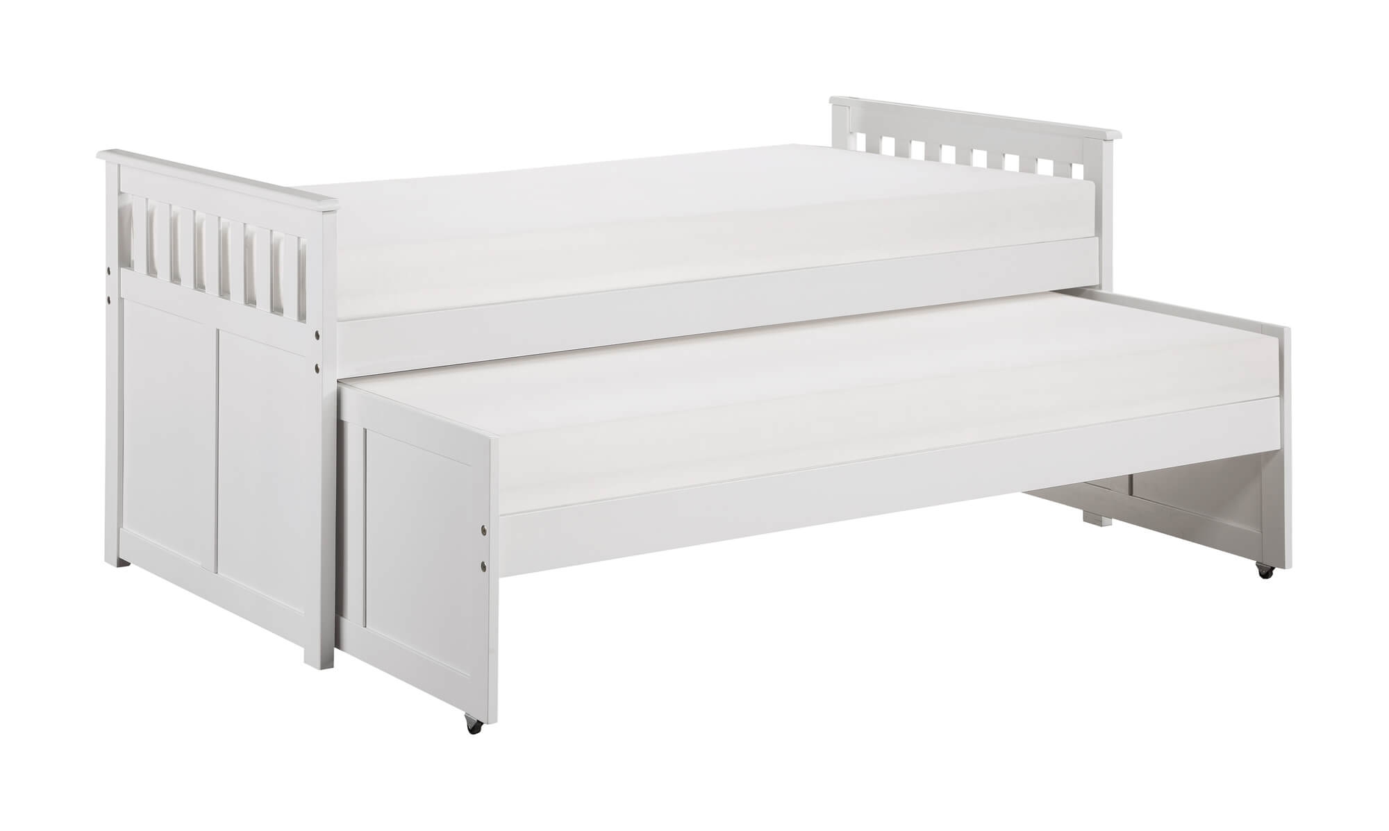 Galen Wood Trundle Bed, Twin/Twin Size