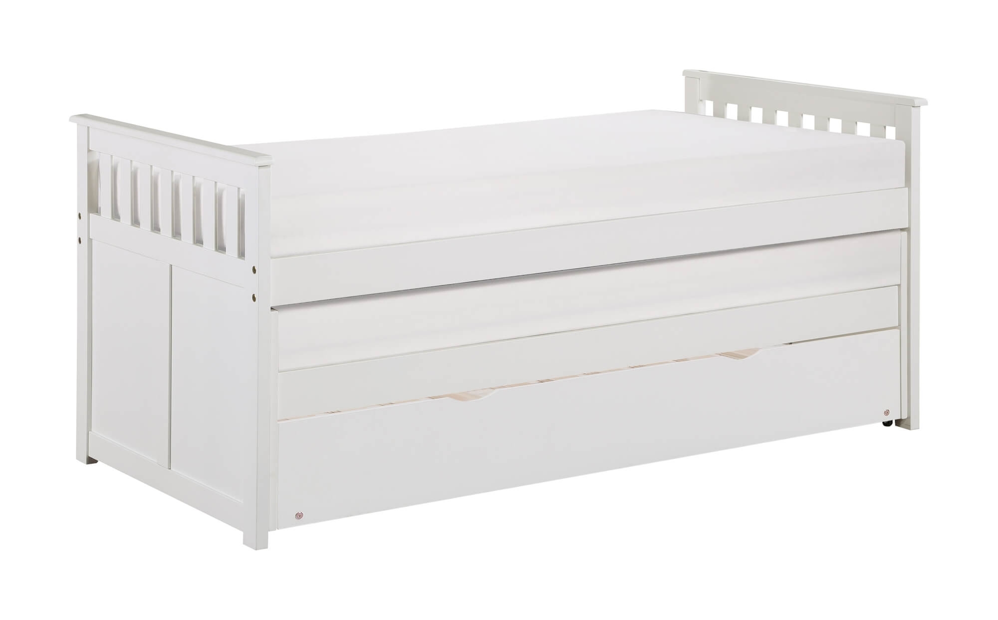 Galen Wood Trundle Bed, Twin/Twin Size