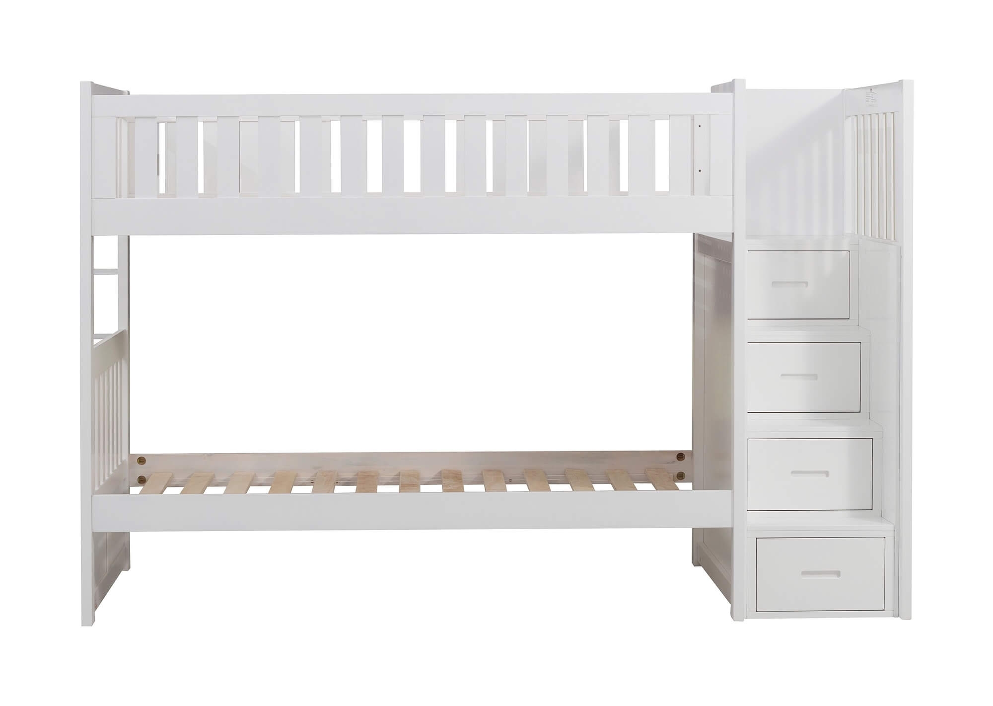 Galen Wood Bunk Bed w/ Reversible Step Storage, Twin/Twin Size