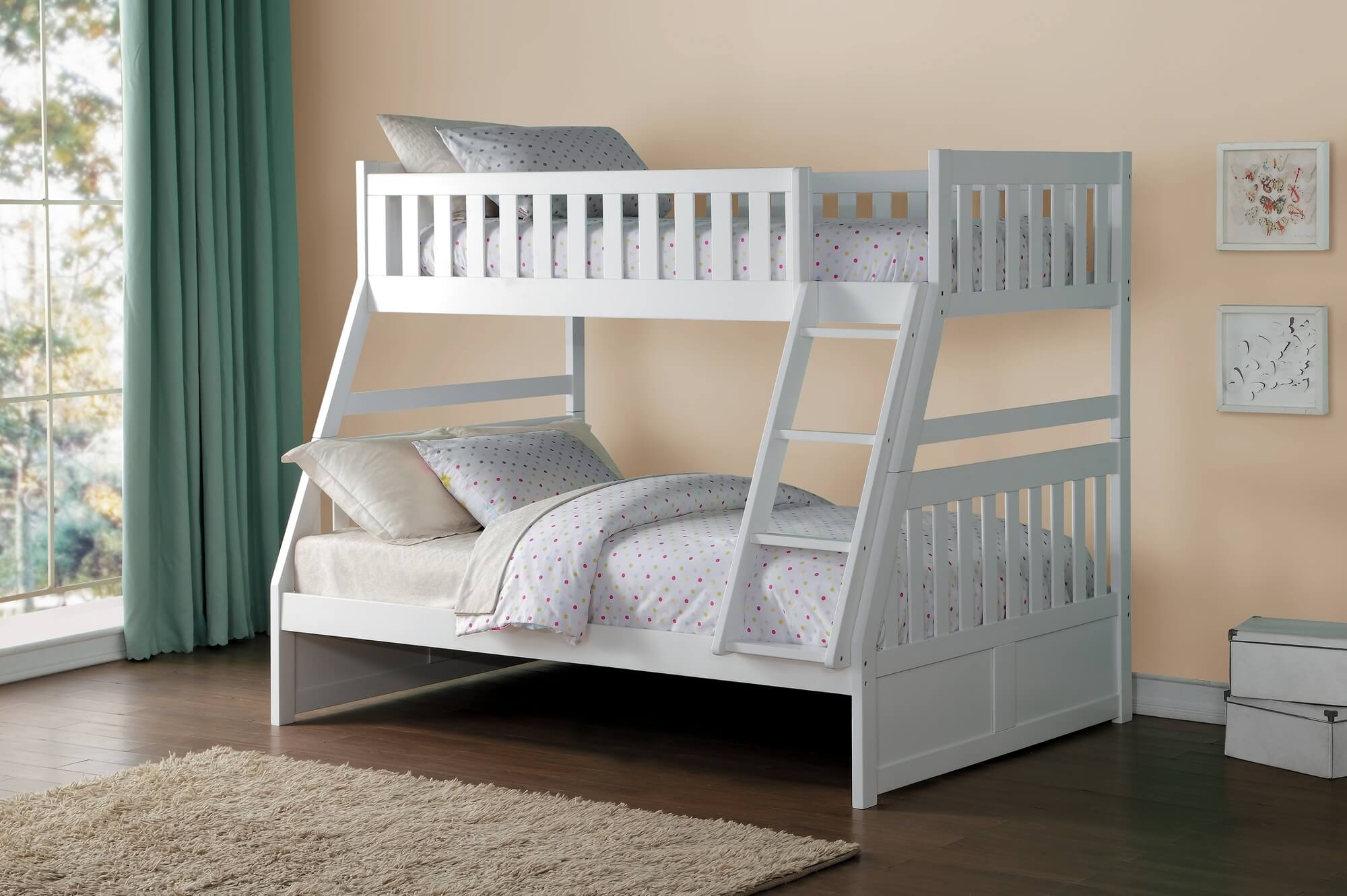 Galen Wood Bunk Bed, Twin/Full Size