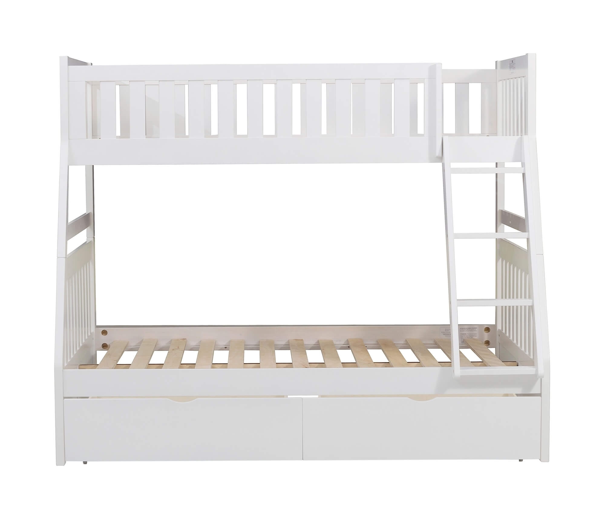 Galen Wood Bunk Bed w/ Storage Boxes, Twin/Full Size