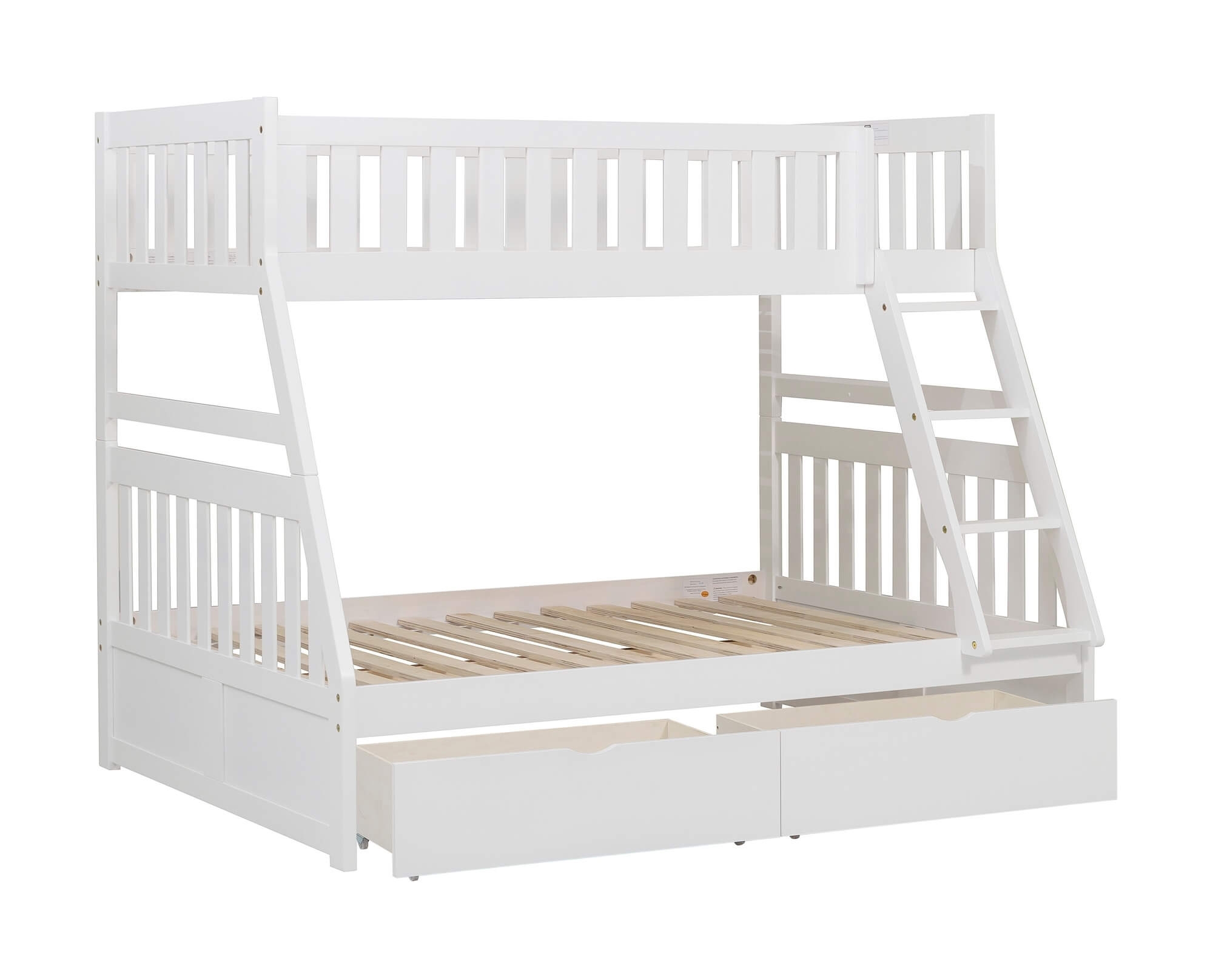 Galen Wood Bunk Bed w/ Storage Boxes, Twin/Full Size
