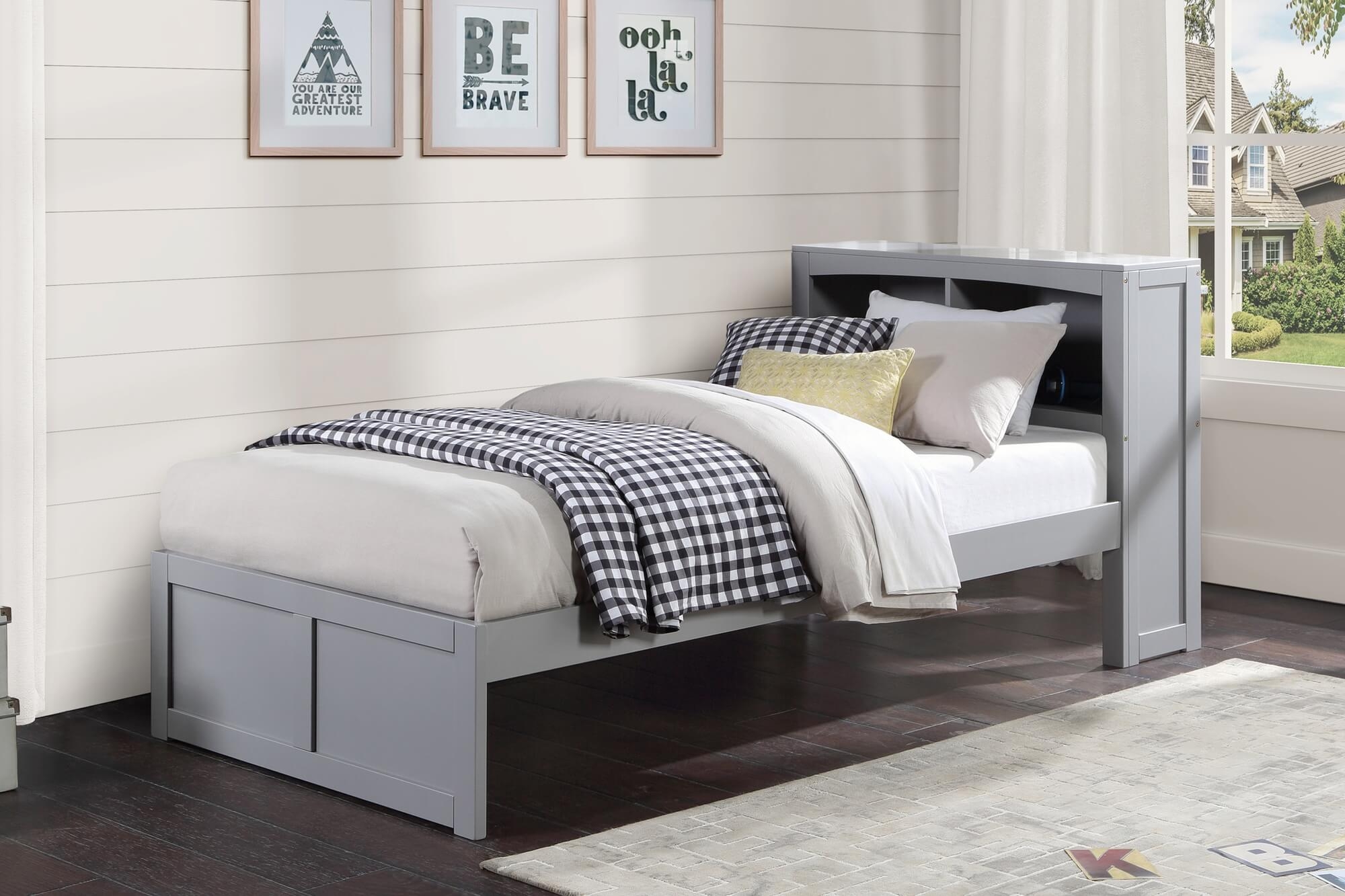 Orion Wood Bookcase Bed, Twin Size