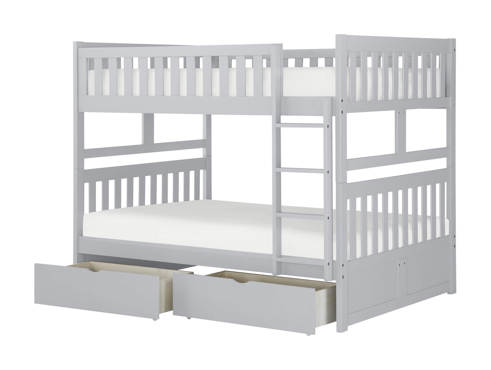 Orion Wood Bunk Bed w/ Storage Boxes, Full/Full Size