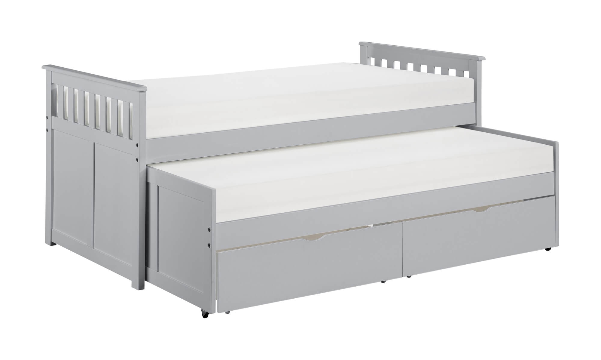 Orion Wood Trundle Bed, Twin/Twin Size