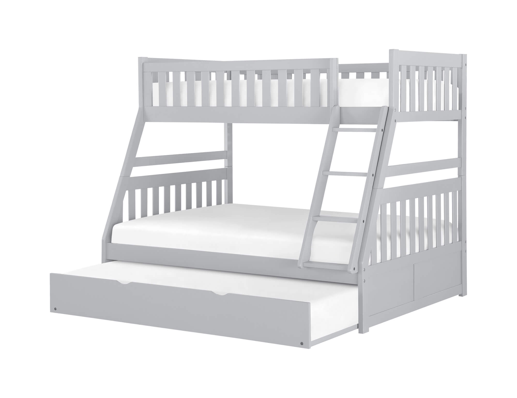Orion Wood Bunk Bed w/ Twin Trundle, Twin/Full Size