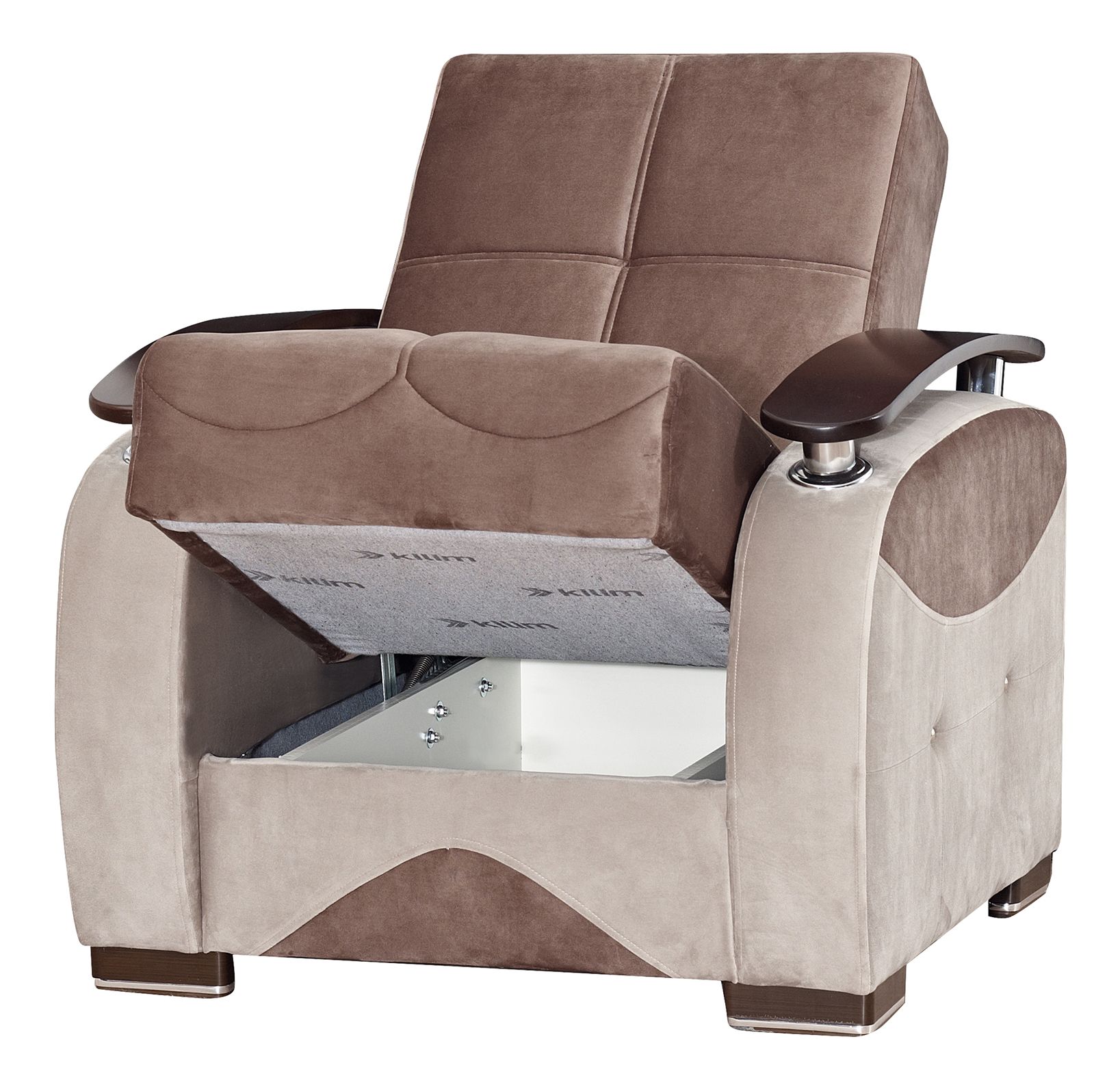 Yafah Microfiber Fabric Convertible Chair
