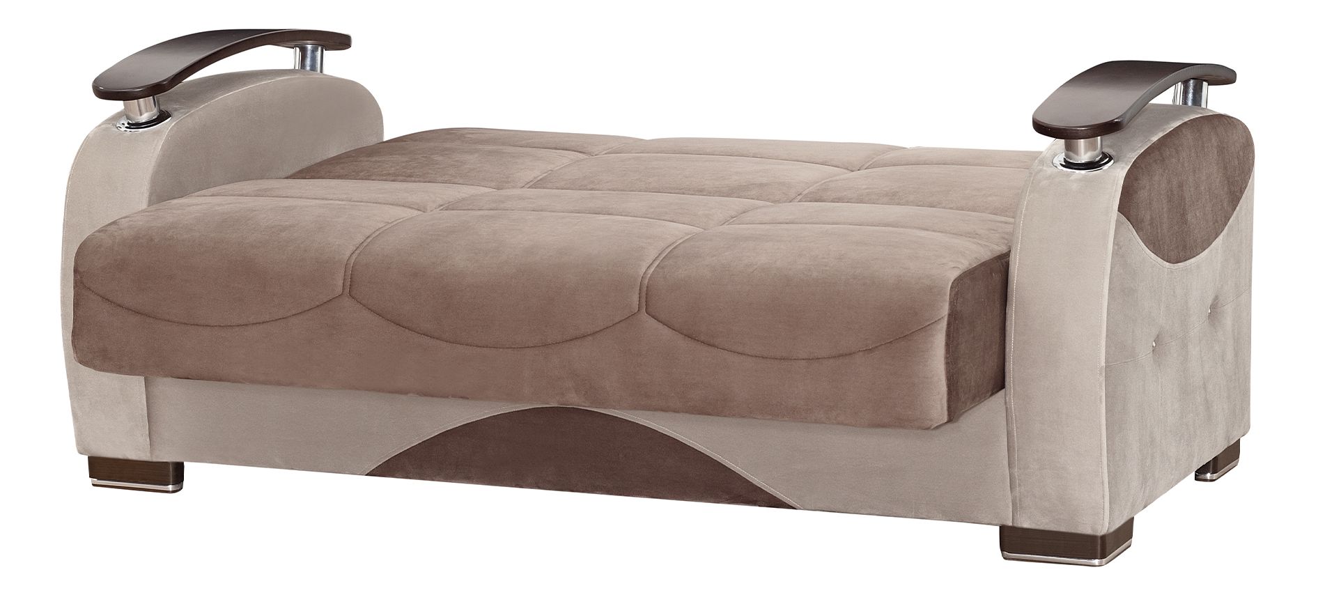 Yafah Microfiber Fabric Convertible Loveseat