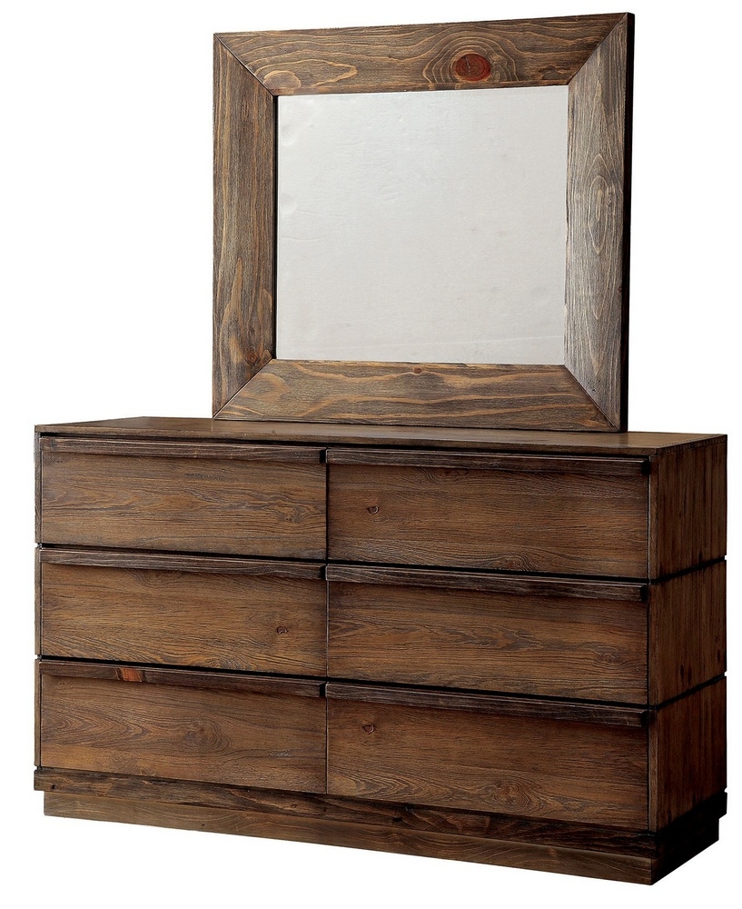 Coimbra Wood Double Dresser w/6 Drawers