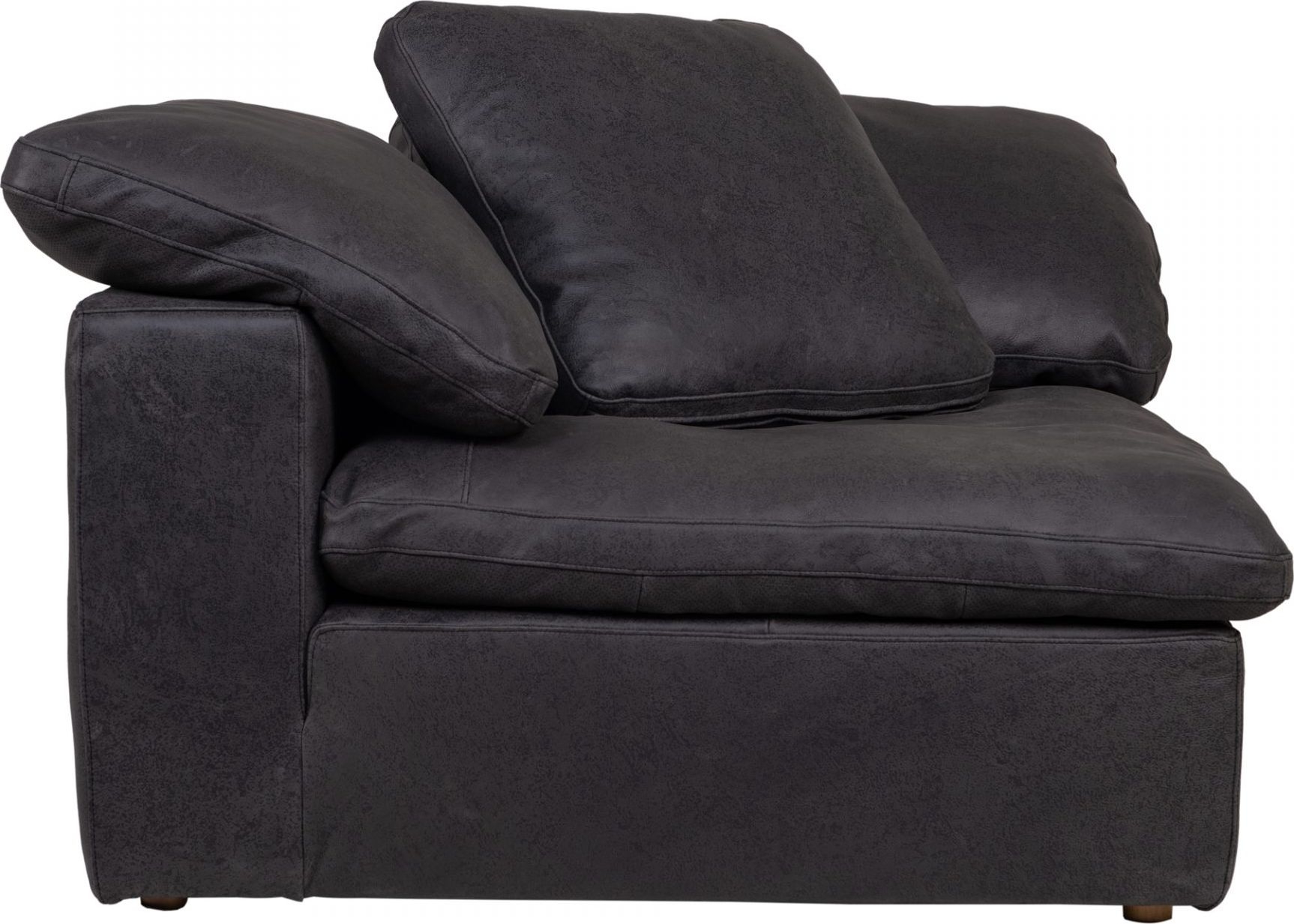Clay Nubuck Leather Corner Chair