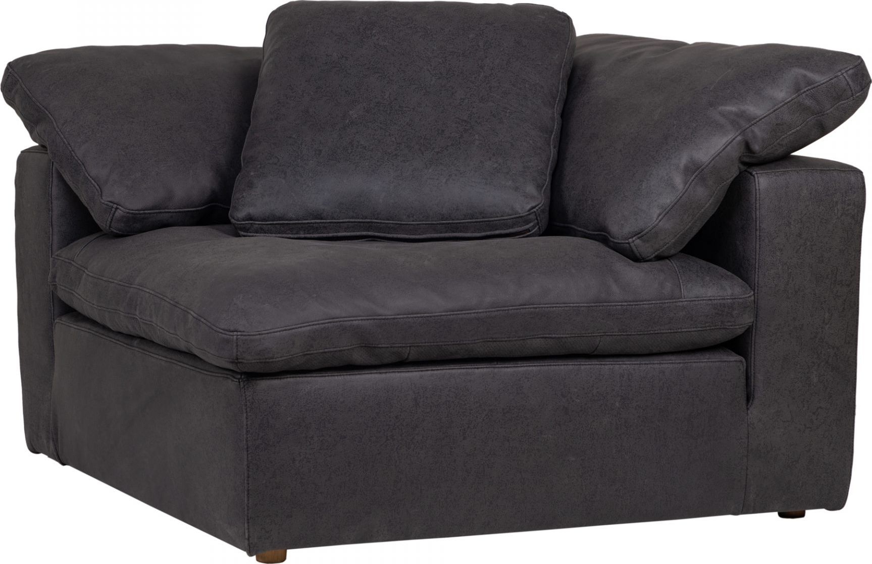 Clay Nubuck Leather Corner Chair