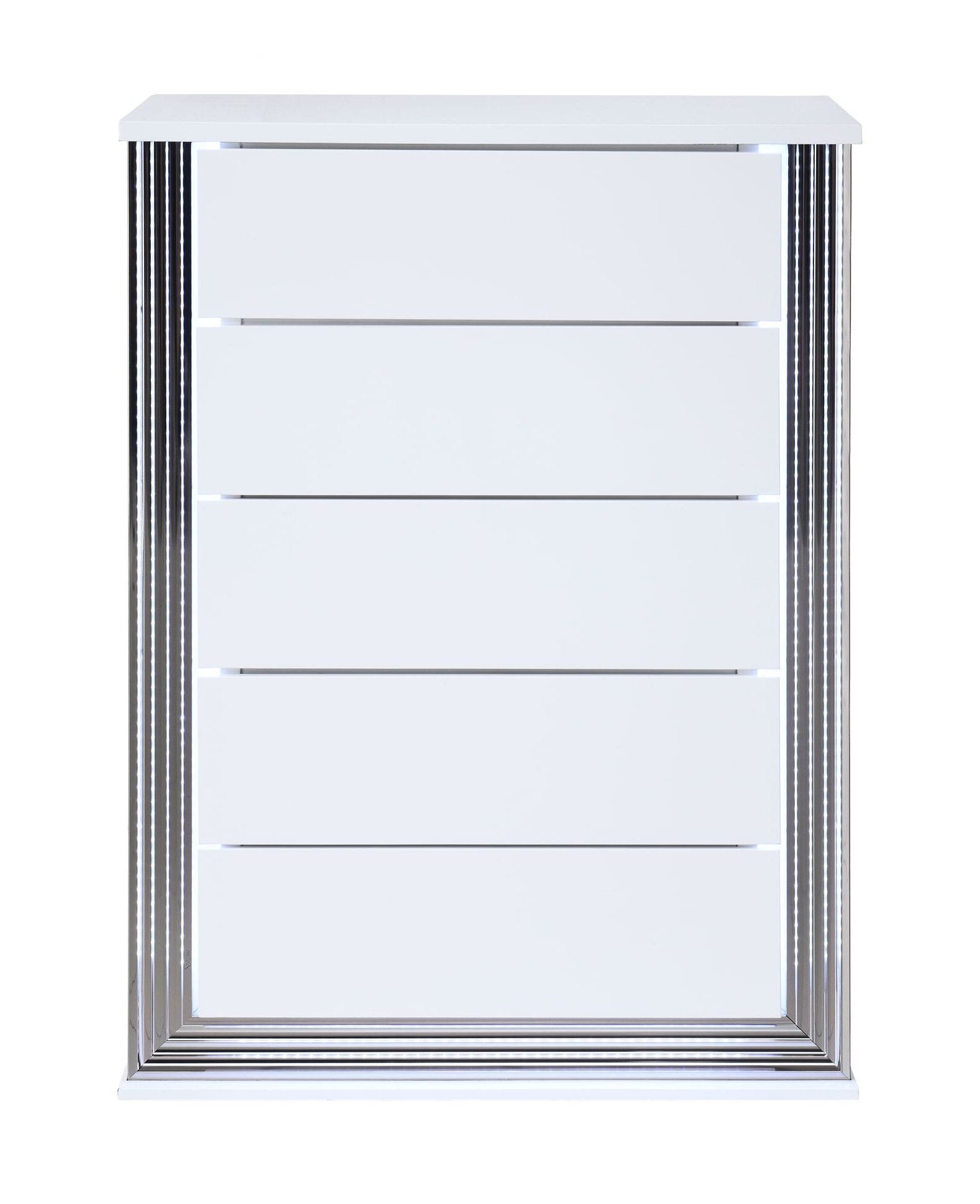 Ylime 5-Drawer Wood Veneer Chest w/LED Lighting