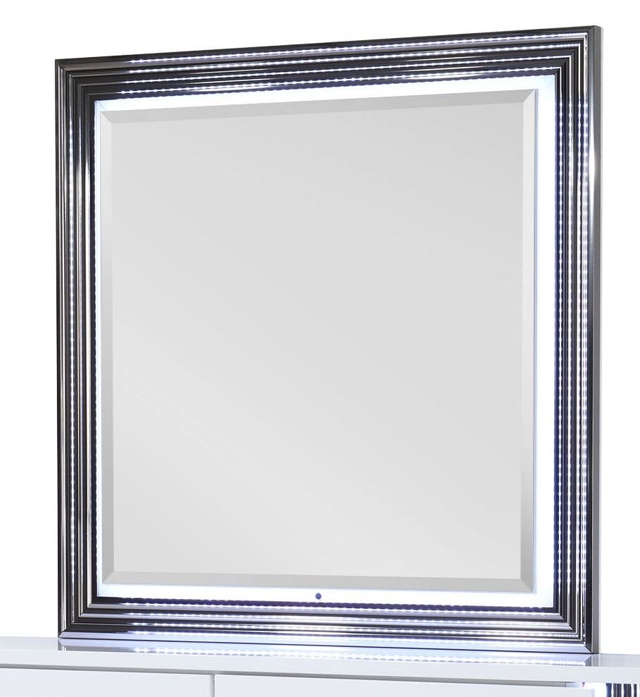 Ylime Wood Veneer Mirror w/LED Lighting