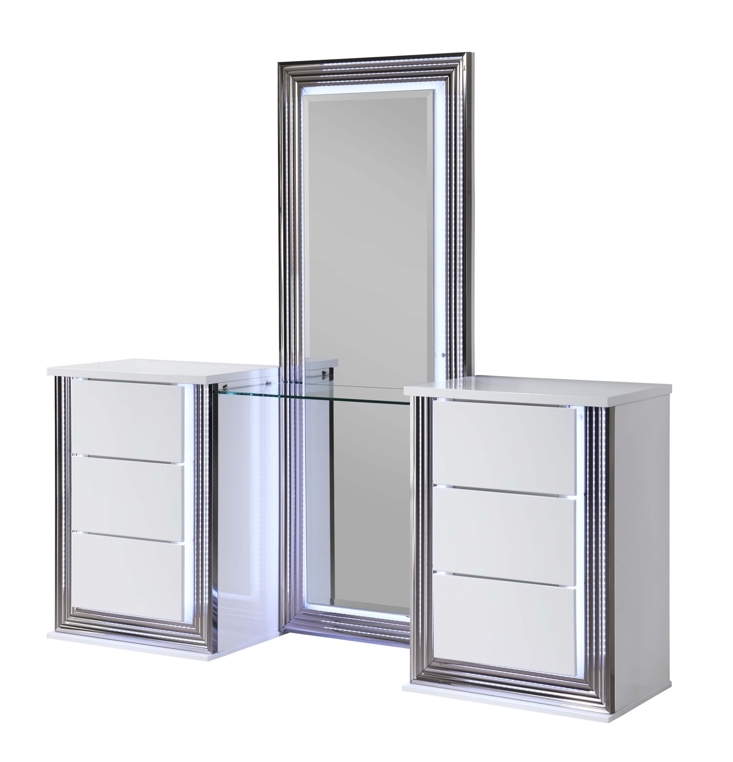 Ylime MDF/Wood Platform Bedroom Set w/LED Lighting