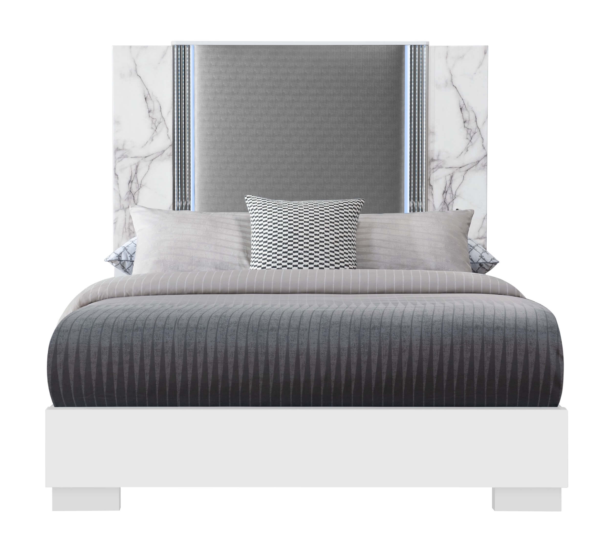 Ylime MDF/Wood Platform Bedroom Set w/LED Lighting