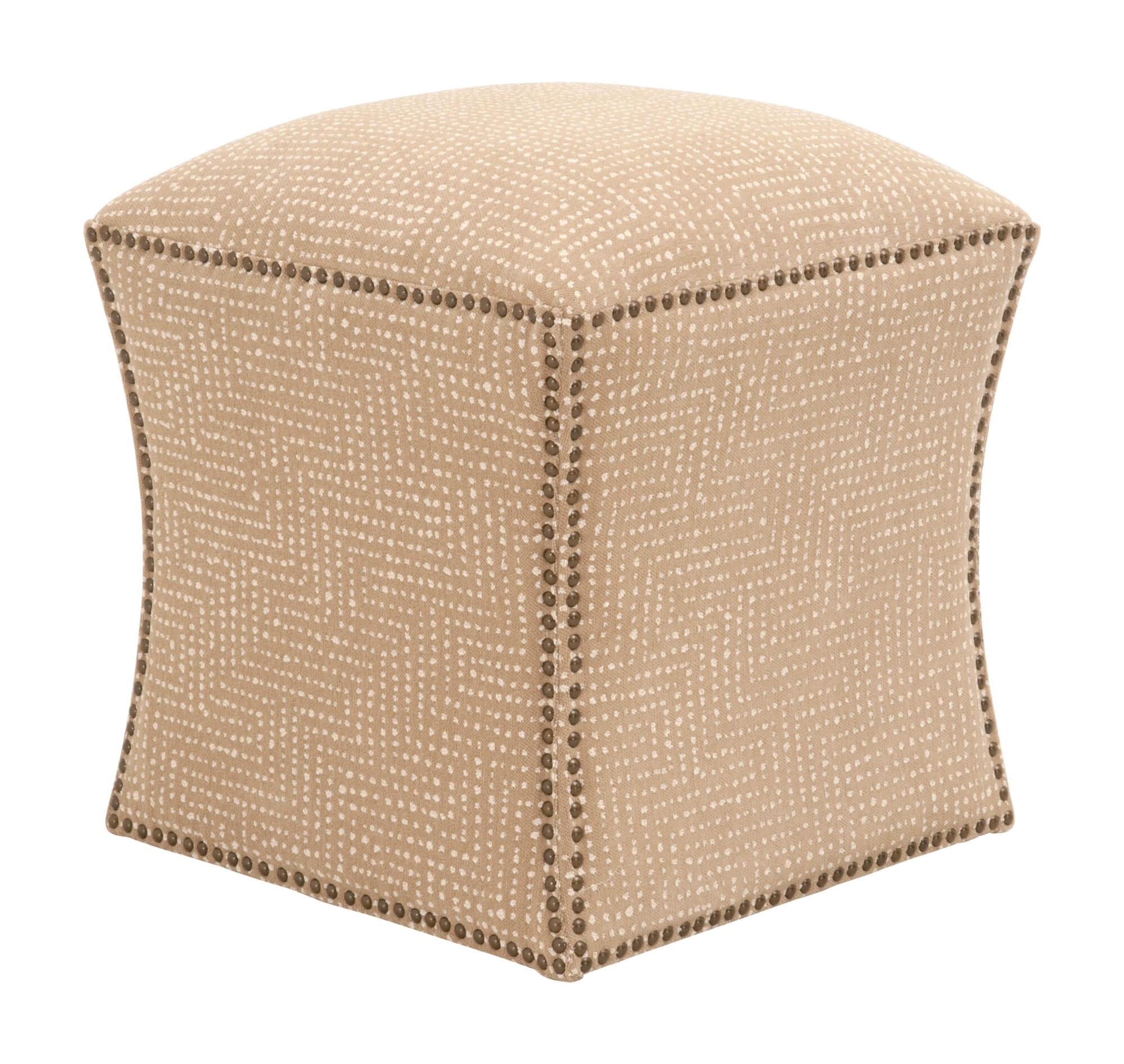 York Fabric Fully Upholstered Ottoman