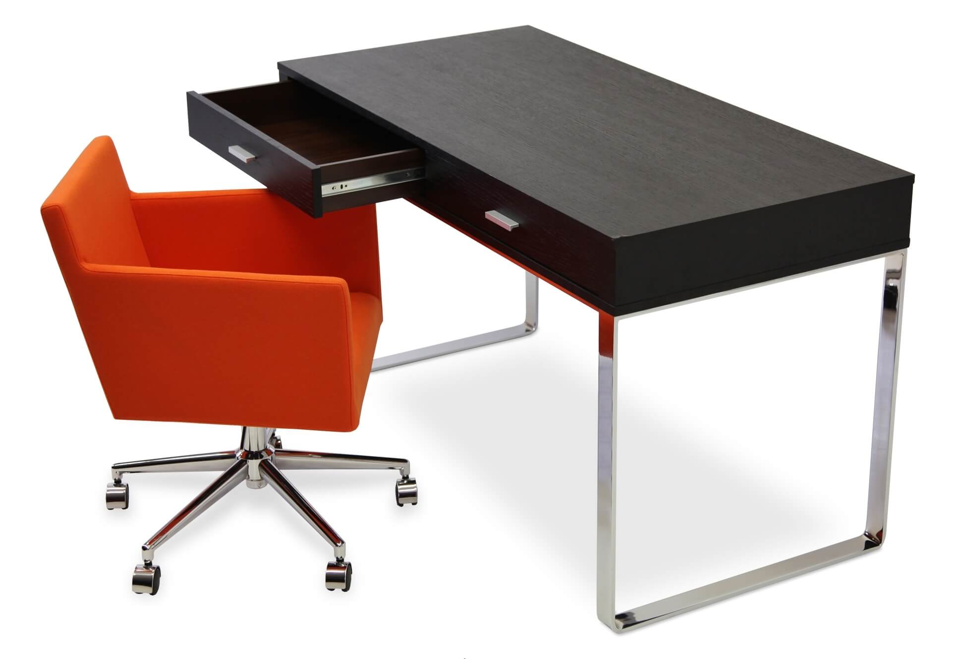 York 2-Drawer Wood Desk
