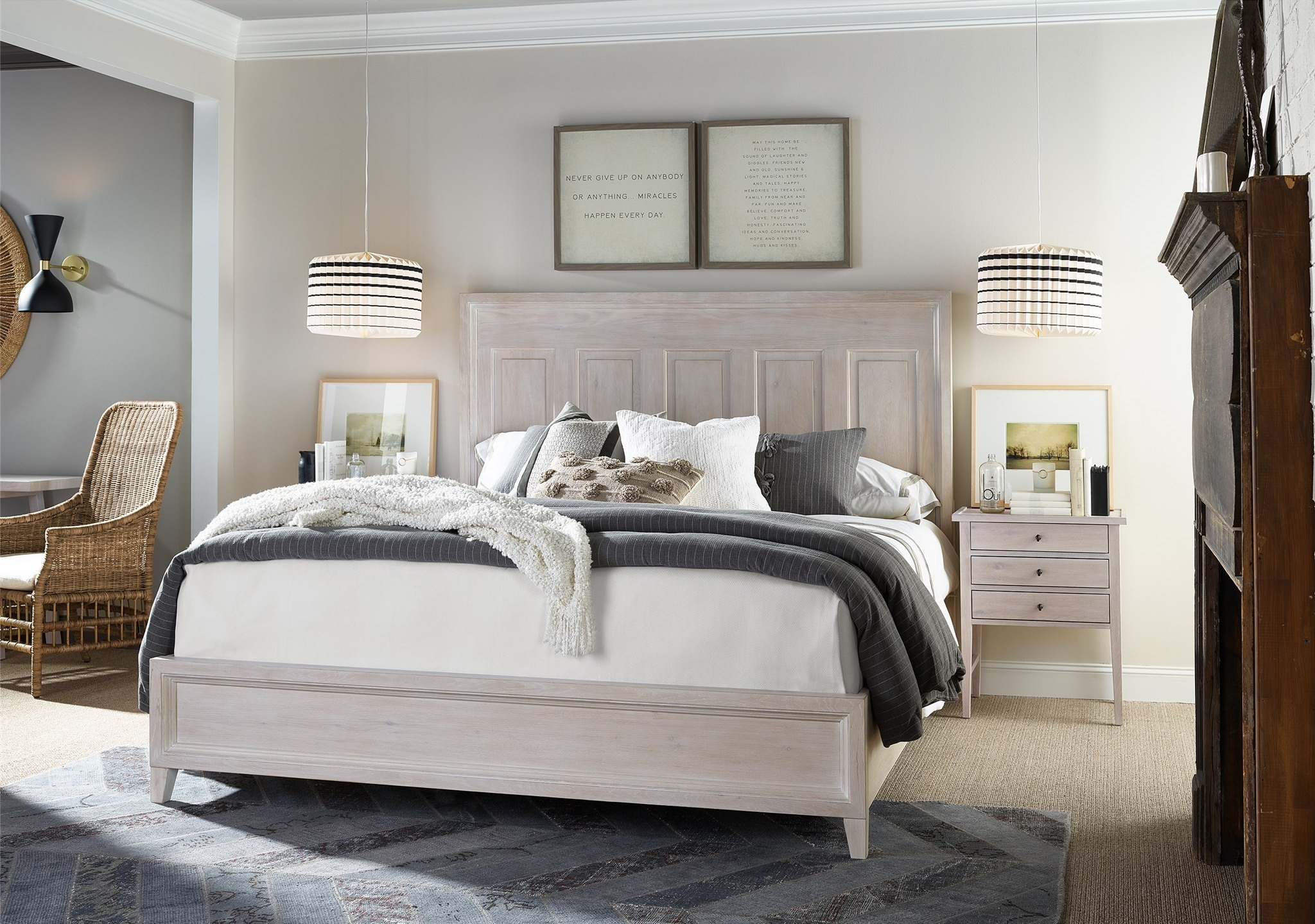Haines Wood Platform Bed, Queen Size