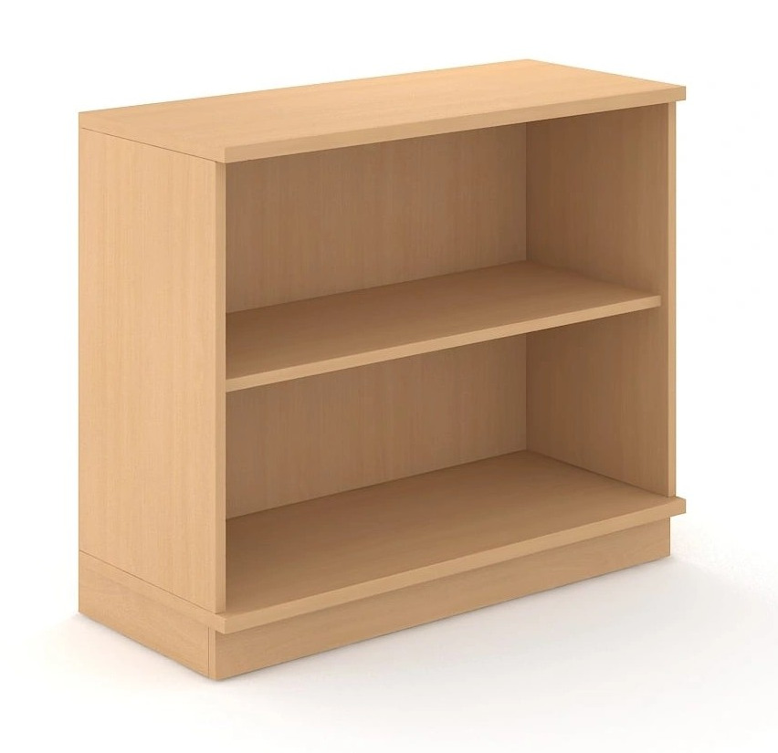 Uni Melamine Office Bookcase w/2 Shelves