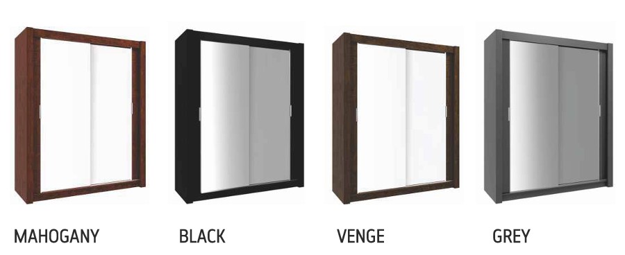 Chico 71-inch 2-Door Wood Wardrobe with Mirror