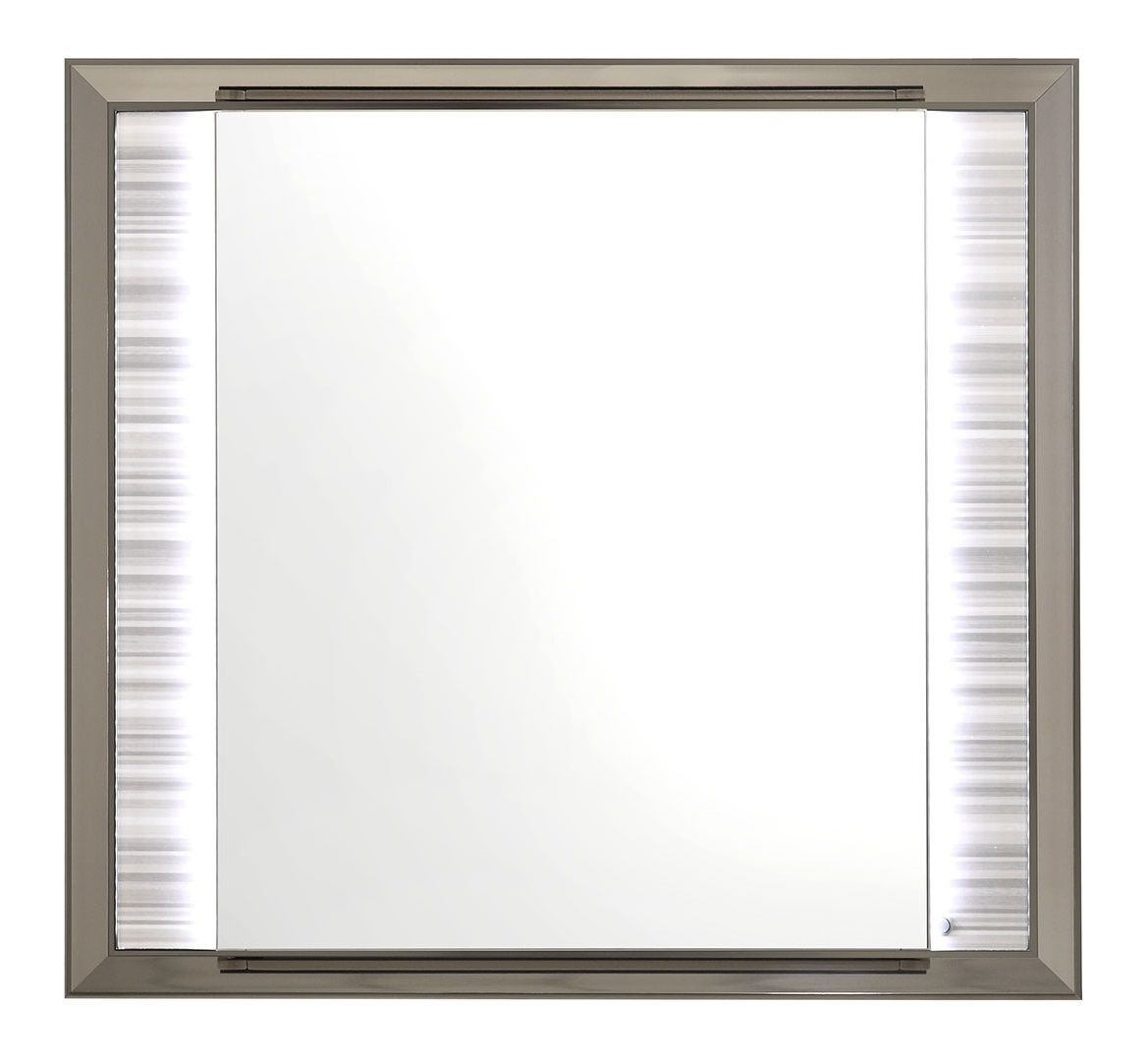 Star Mirror With Built In LED And Frame White