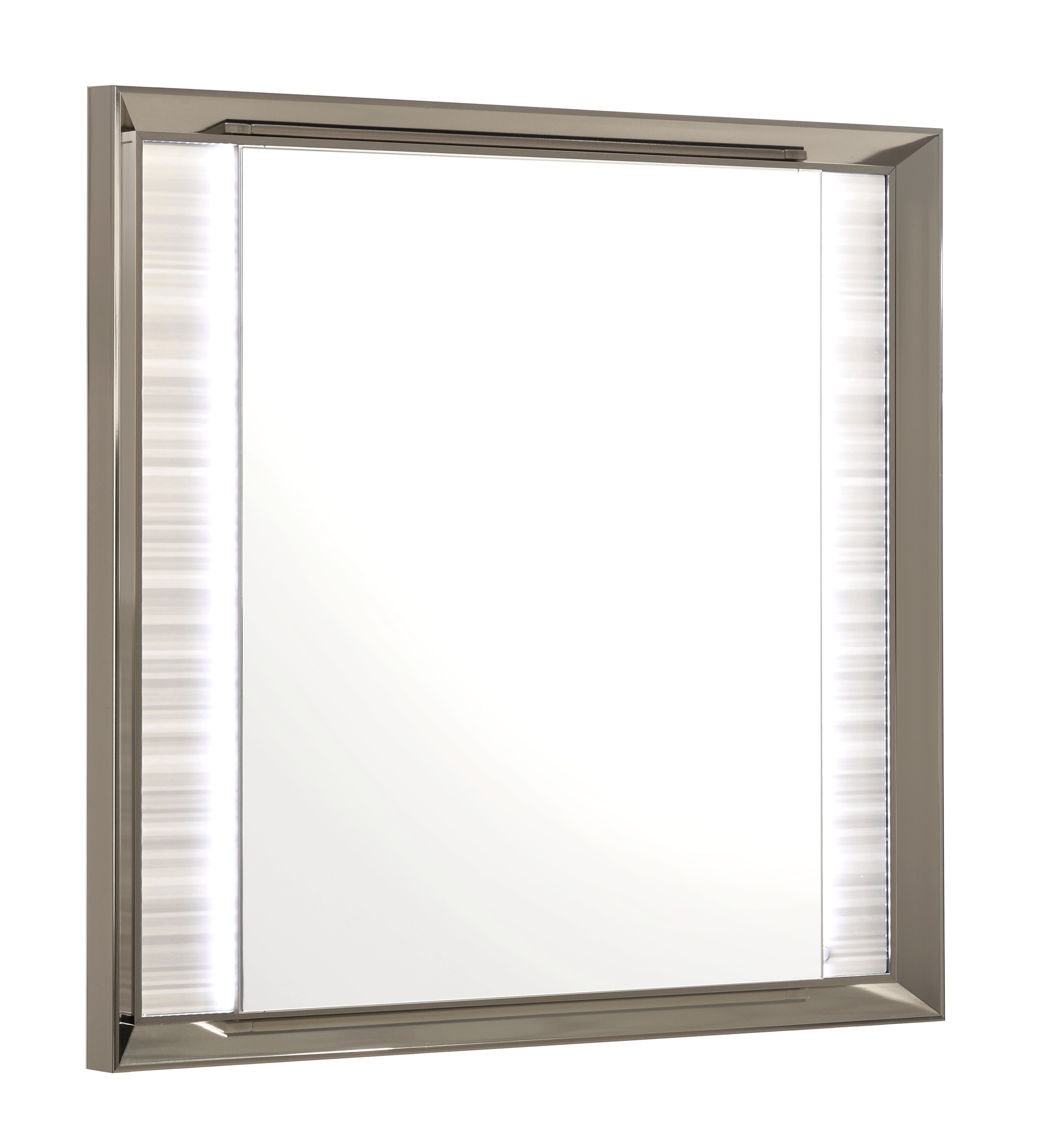 Zambrano Wood Veneer Mirror w/LED Lighting