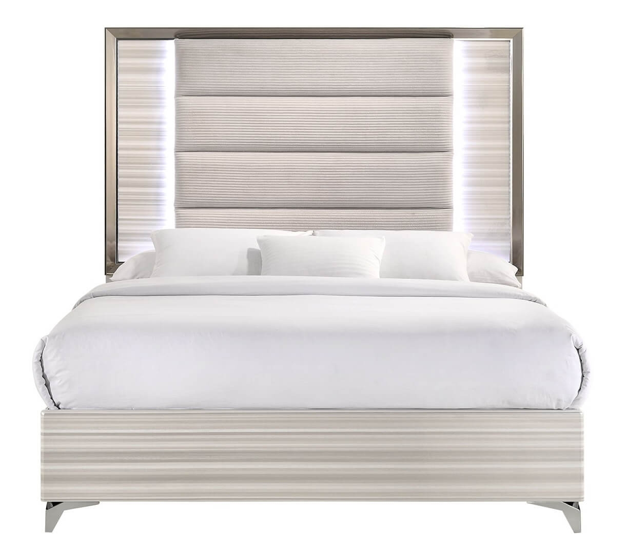 Almera 5 Piece Bedroom Set With LED Lighting And Glitter Details