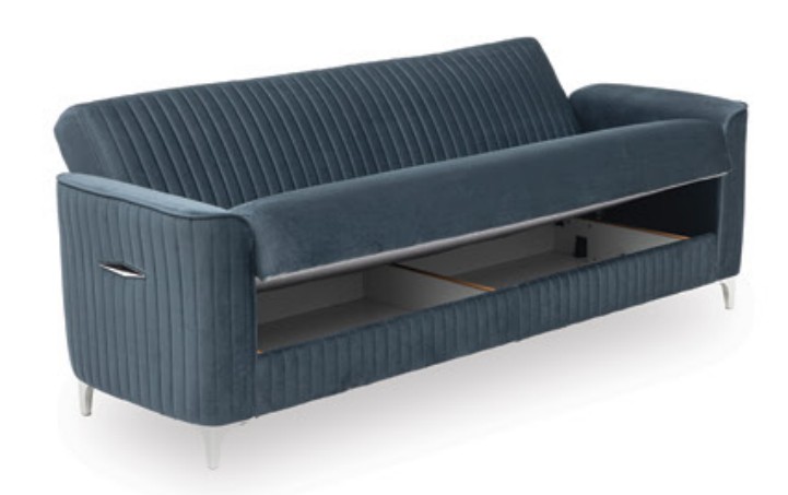 Zebra Microfiber Convertible Storage Living Room Set