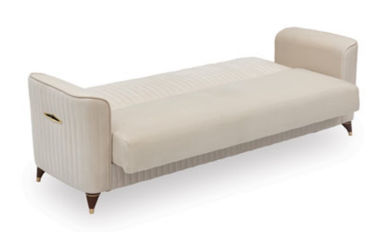 Zebra Microfiber Convertible Storage Sofa