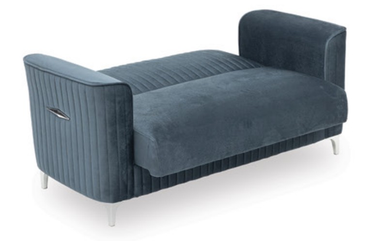 Zebra Microfiber Convertible Storage Loveseat