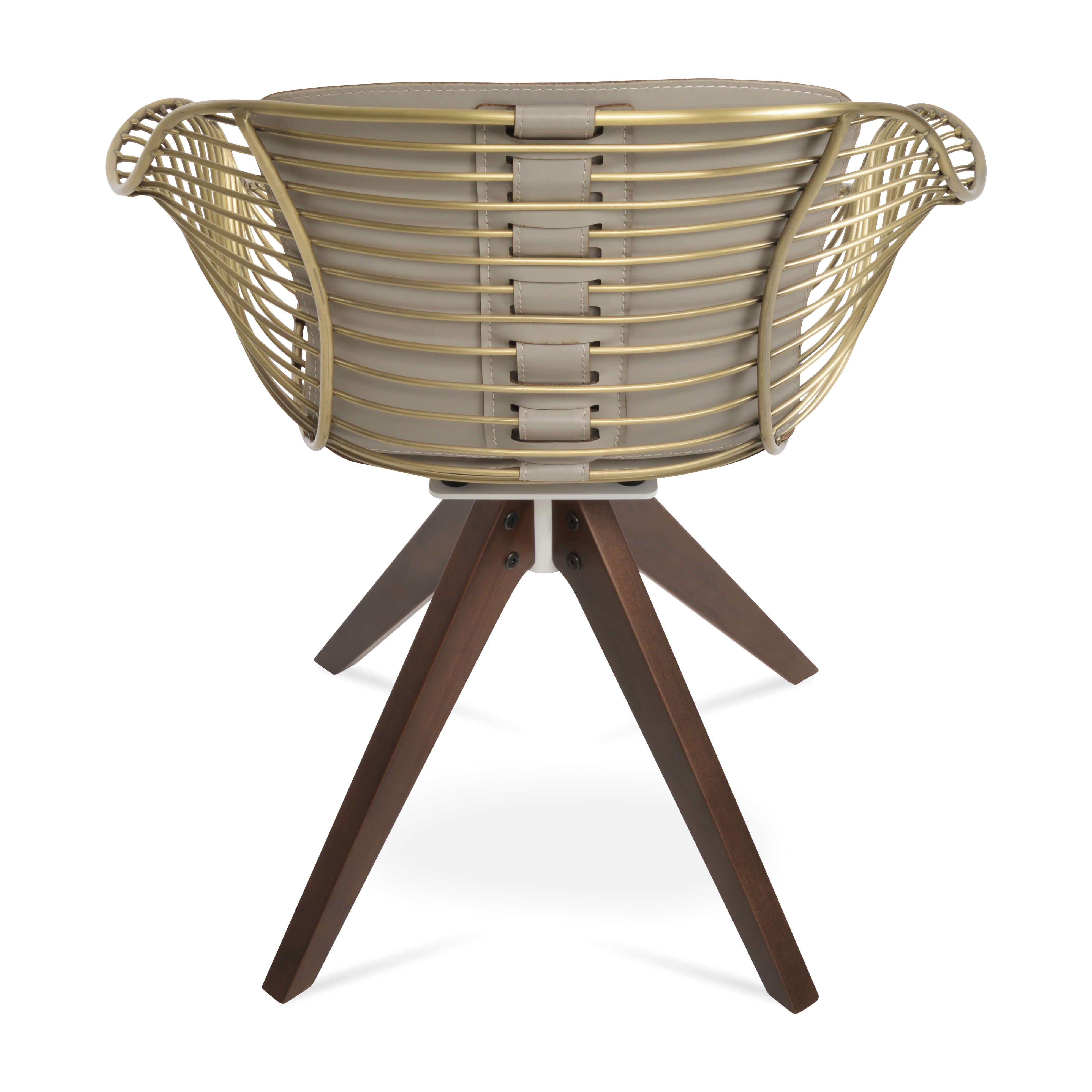 Zebra Swivel Indoor/Outdoor PU Dining Chair w/Pyramid Base