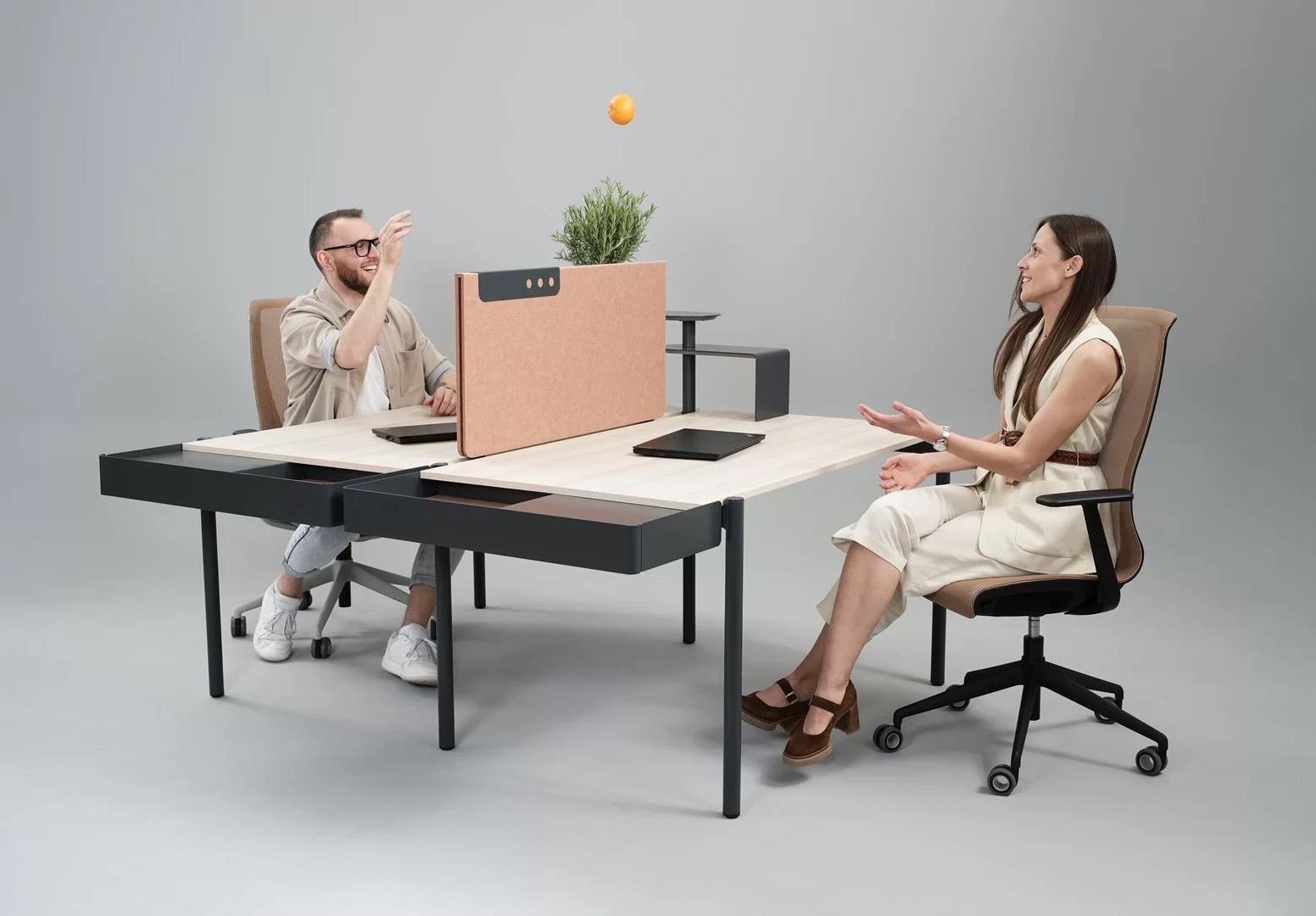 Zedo Office 2-Desk Bench for 2 Persons