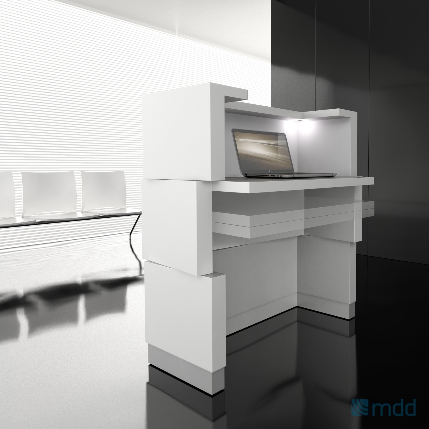 ZEN Reception Desk w/Drawer