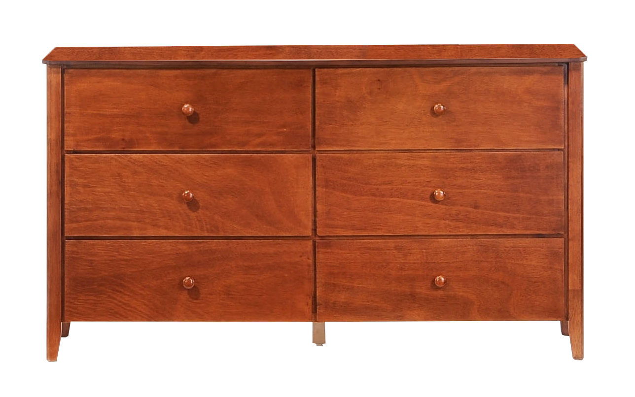 Zest Wood Double Dresser w/6 Drawers