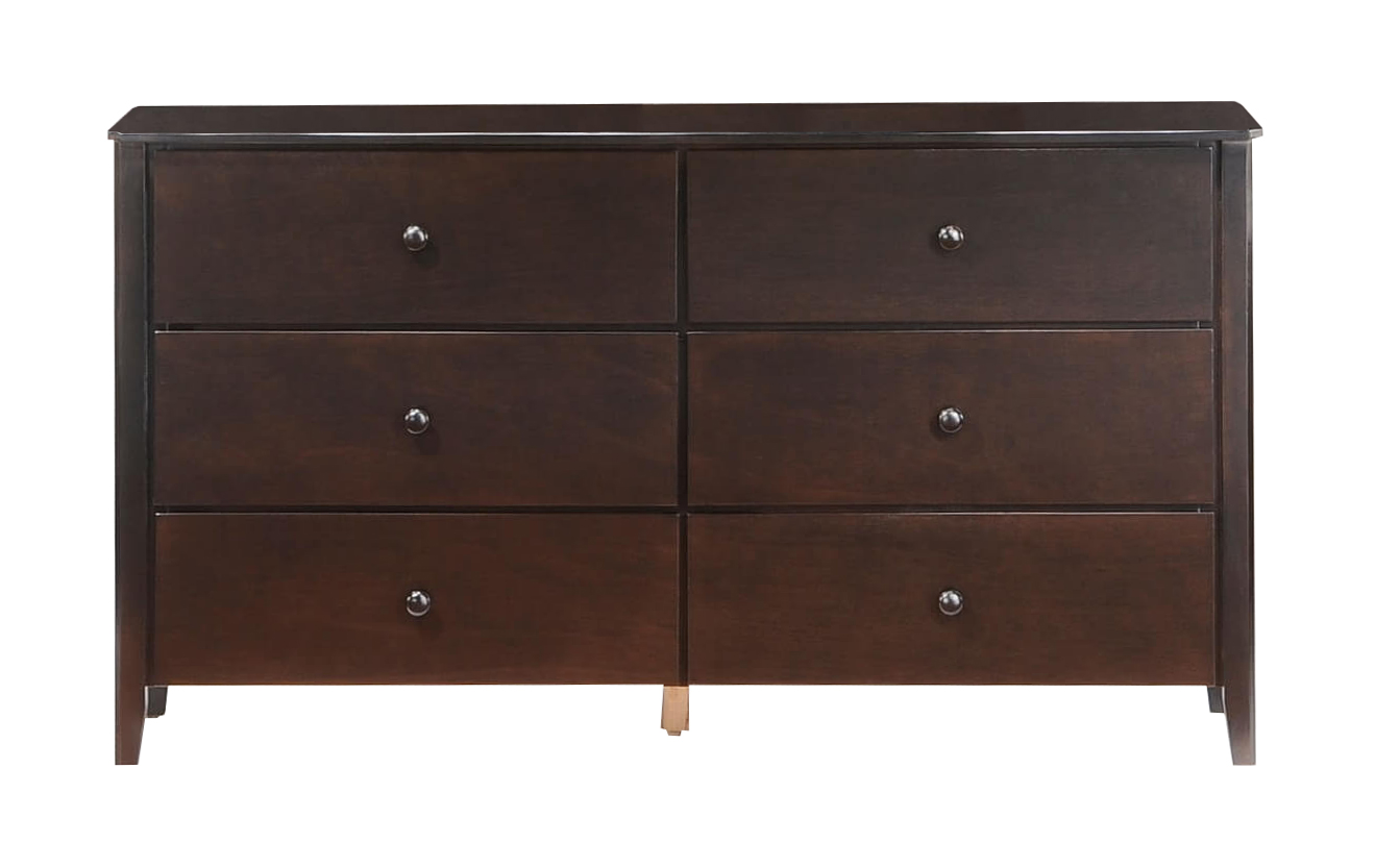 Zest Wood Double Dresser w/6 Drawers