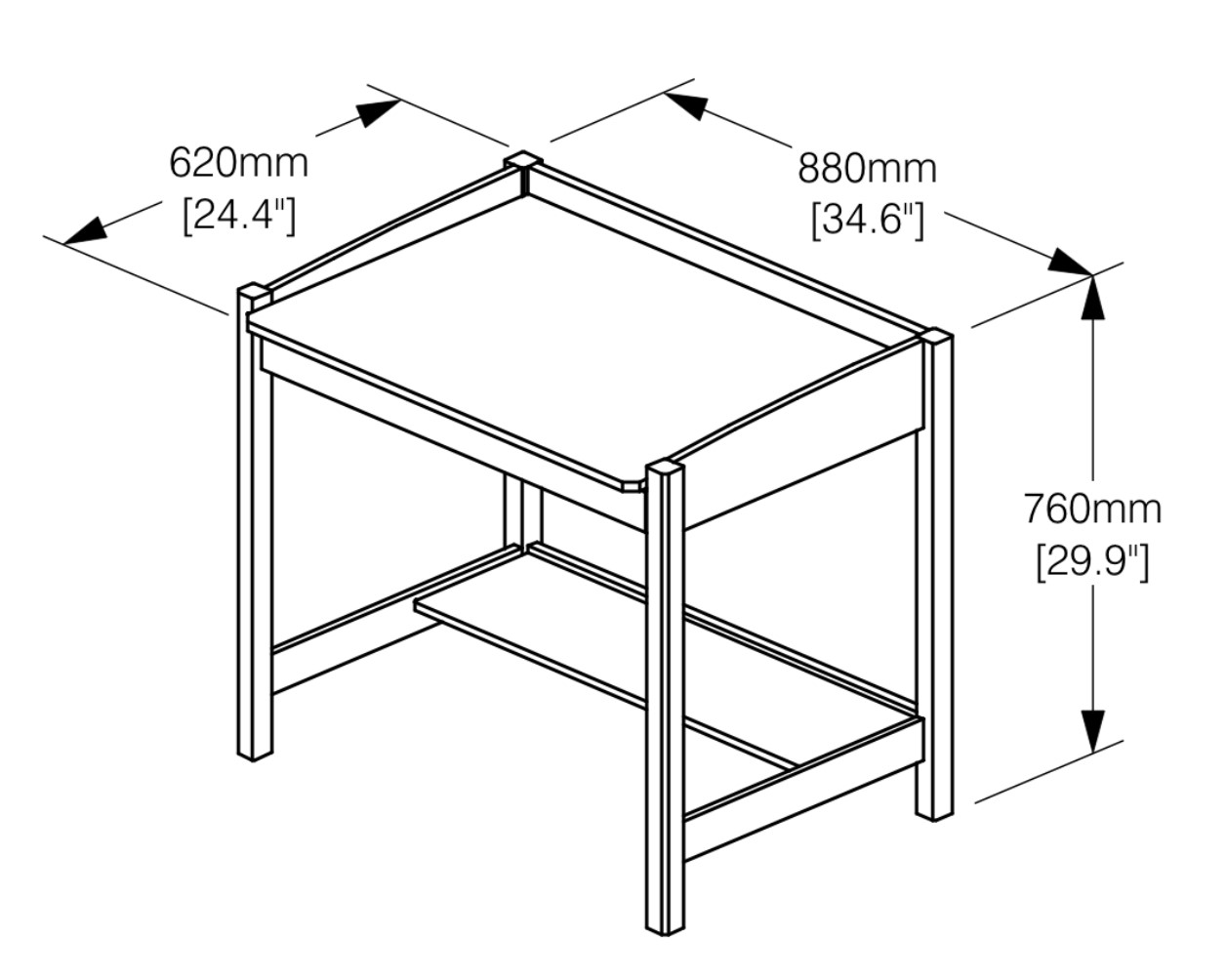 Zest Rectangular Wood Student Desk w/Drawer
