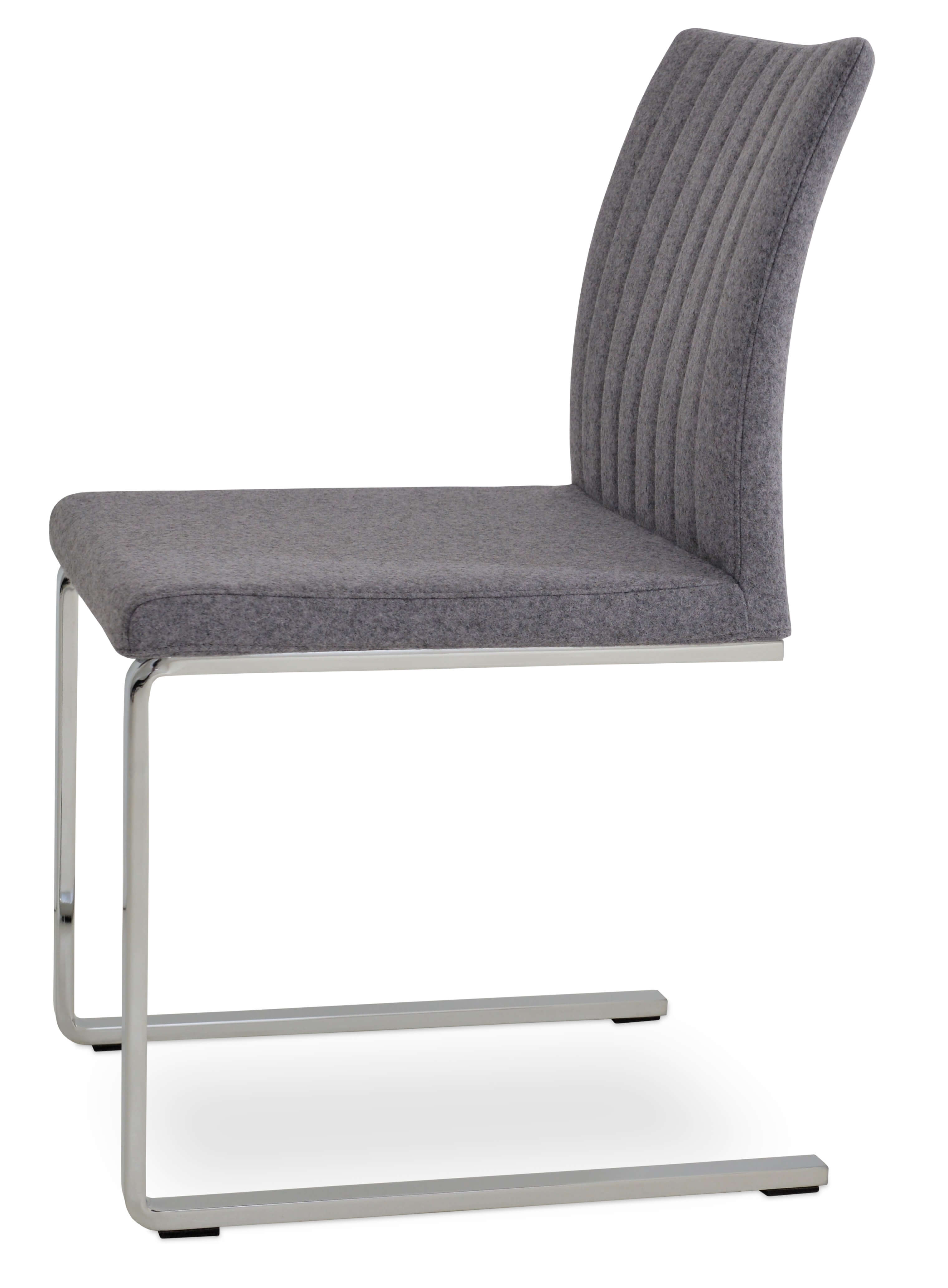 Zeyno Flat Metal Base Dining Chair