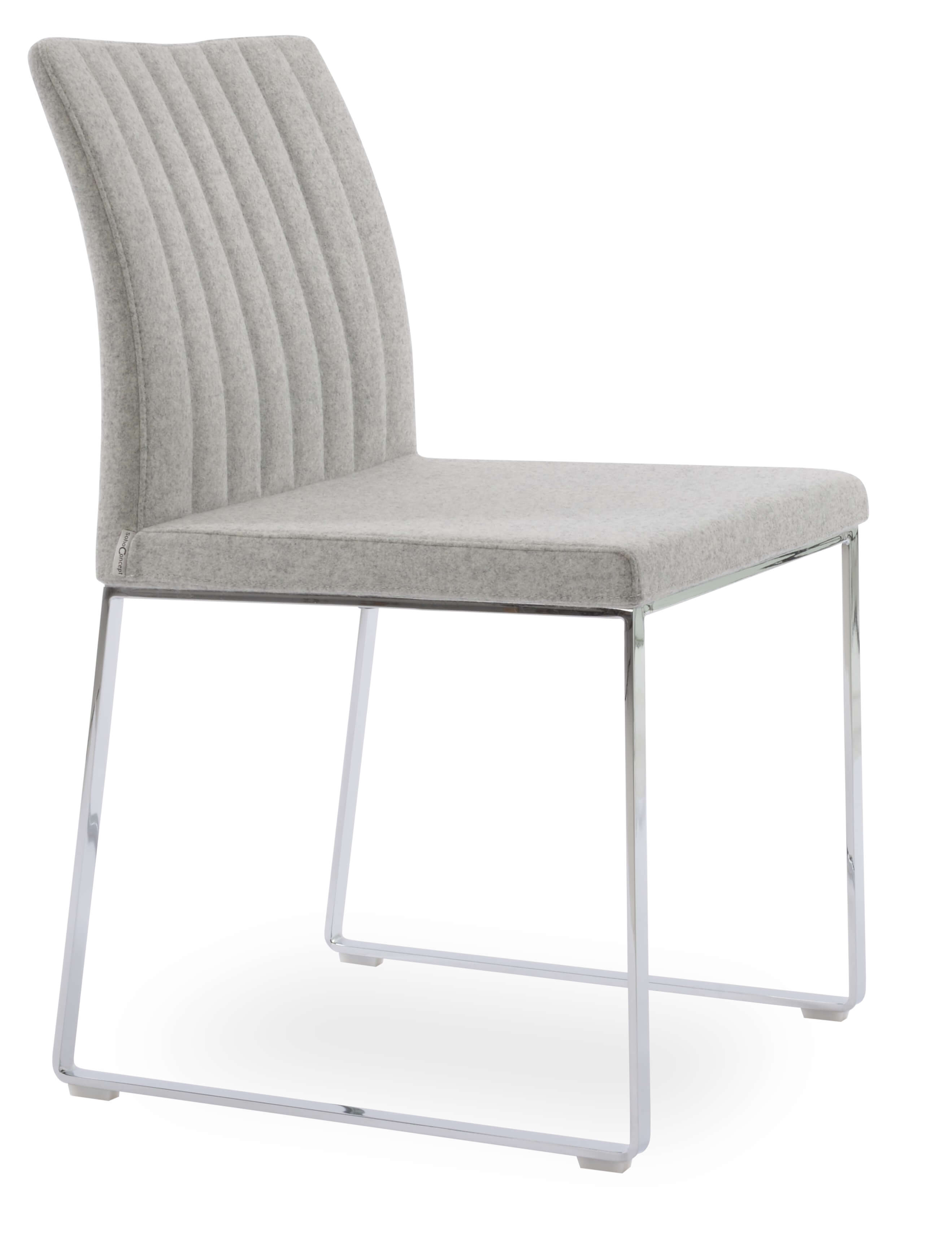 Zeyno Sled Metal Base Dining Chair
