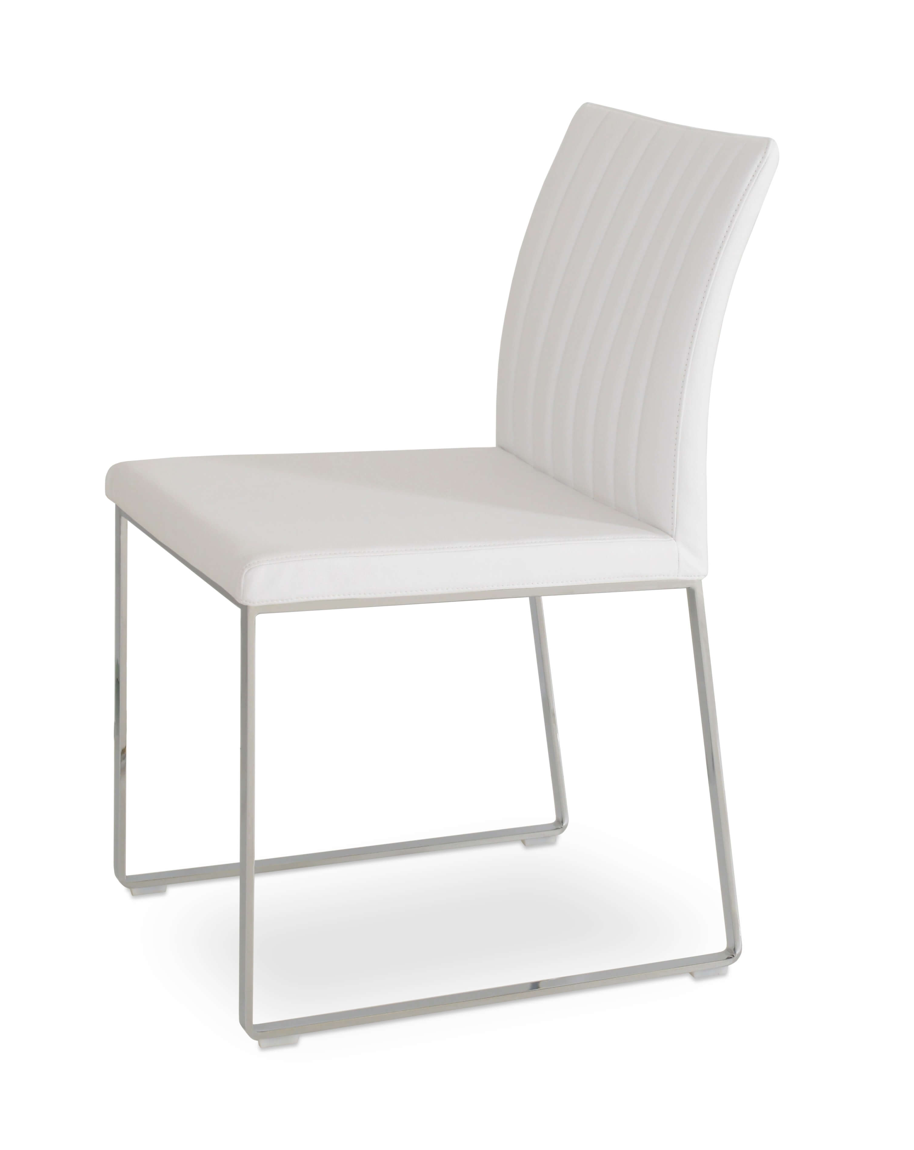 Zeyno Sled Metal Base Dining Chair