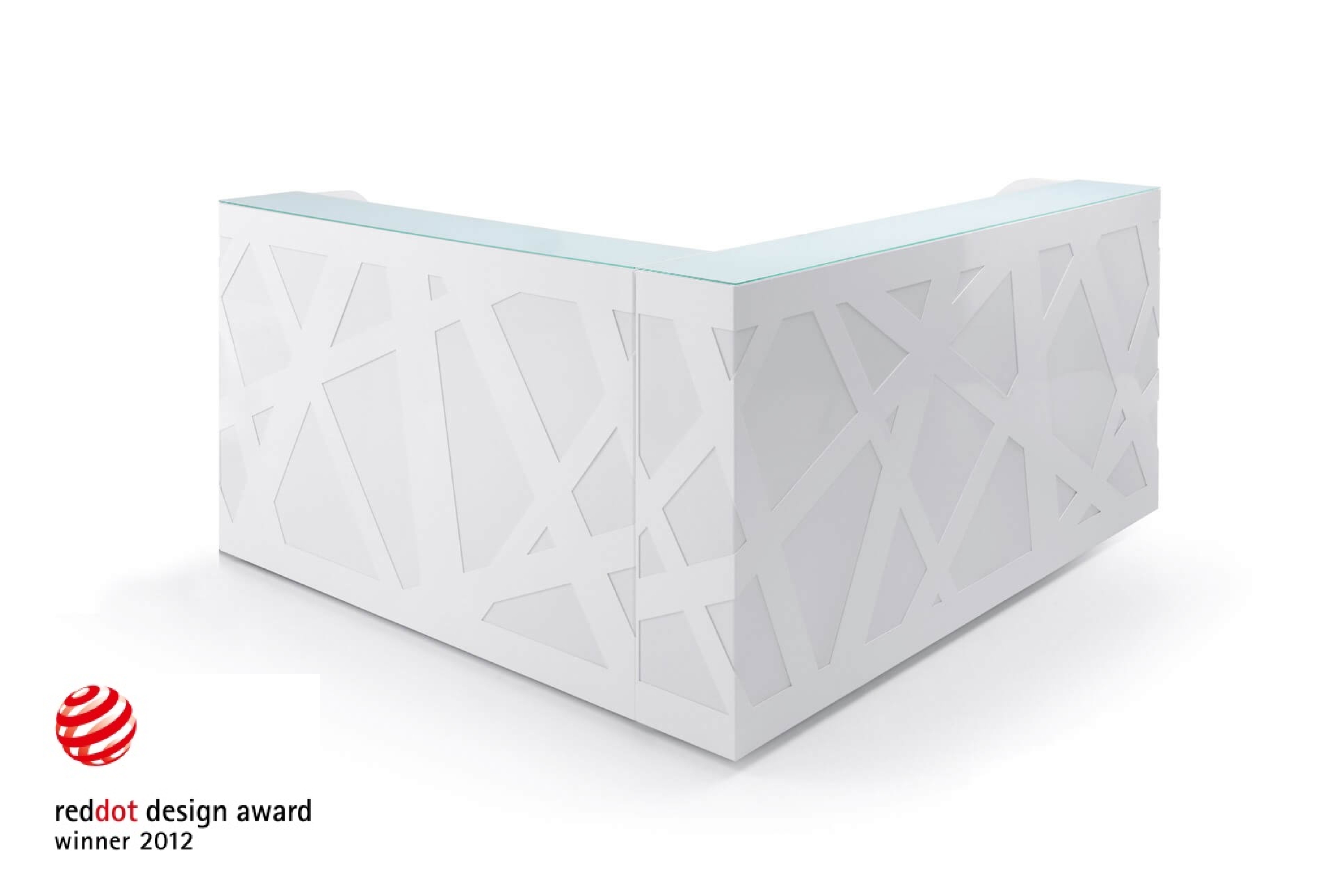 ZIG-ZAG LZG45 97" L-Shaped Reception Desk w/RGB Light
