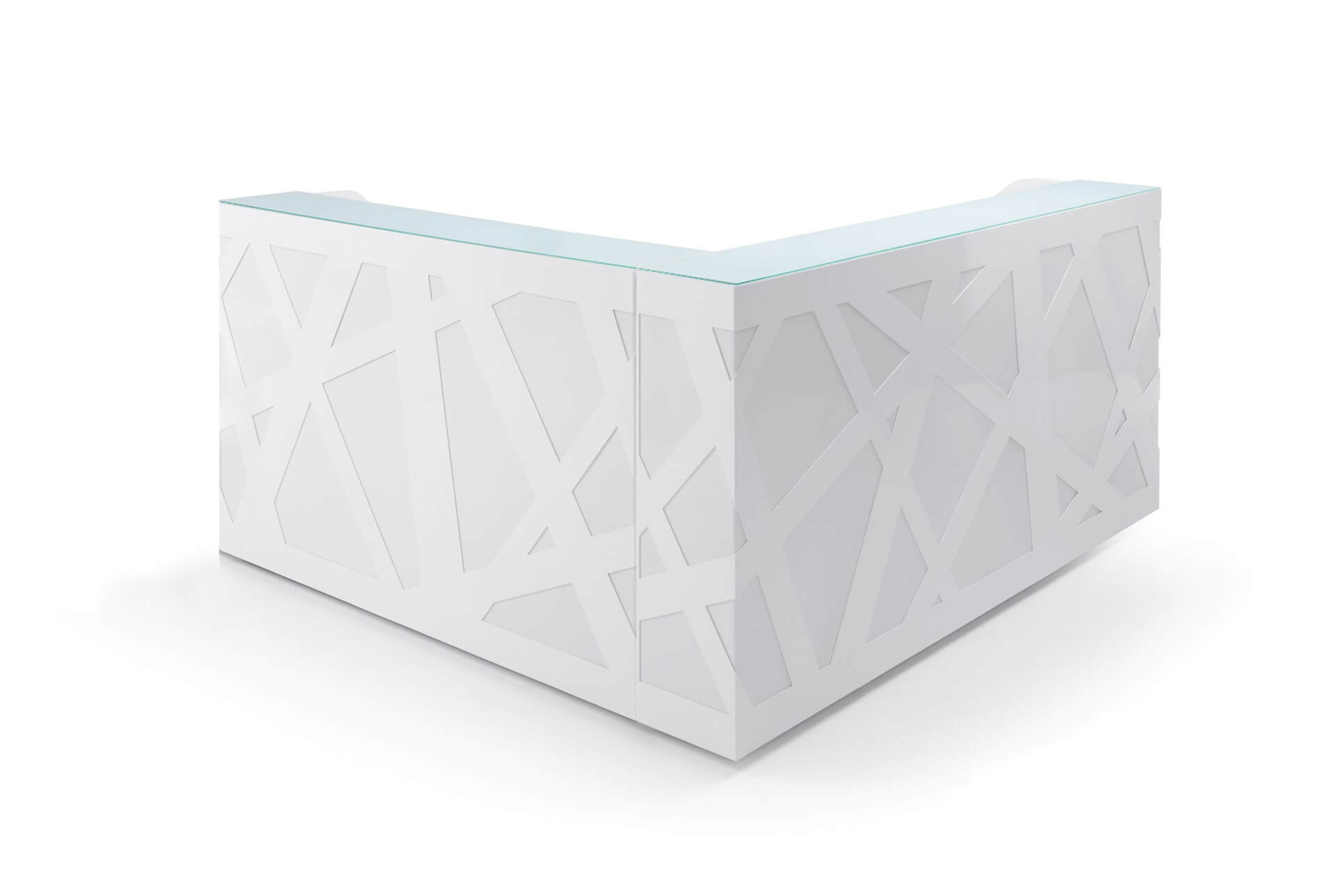 ZIG-ZAG LZG40 97" L-Shaped Reception Desk w/RGB Light