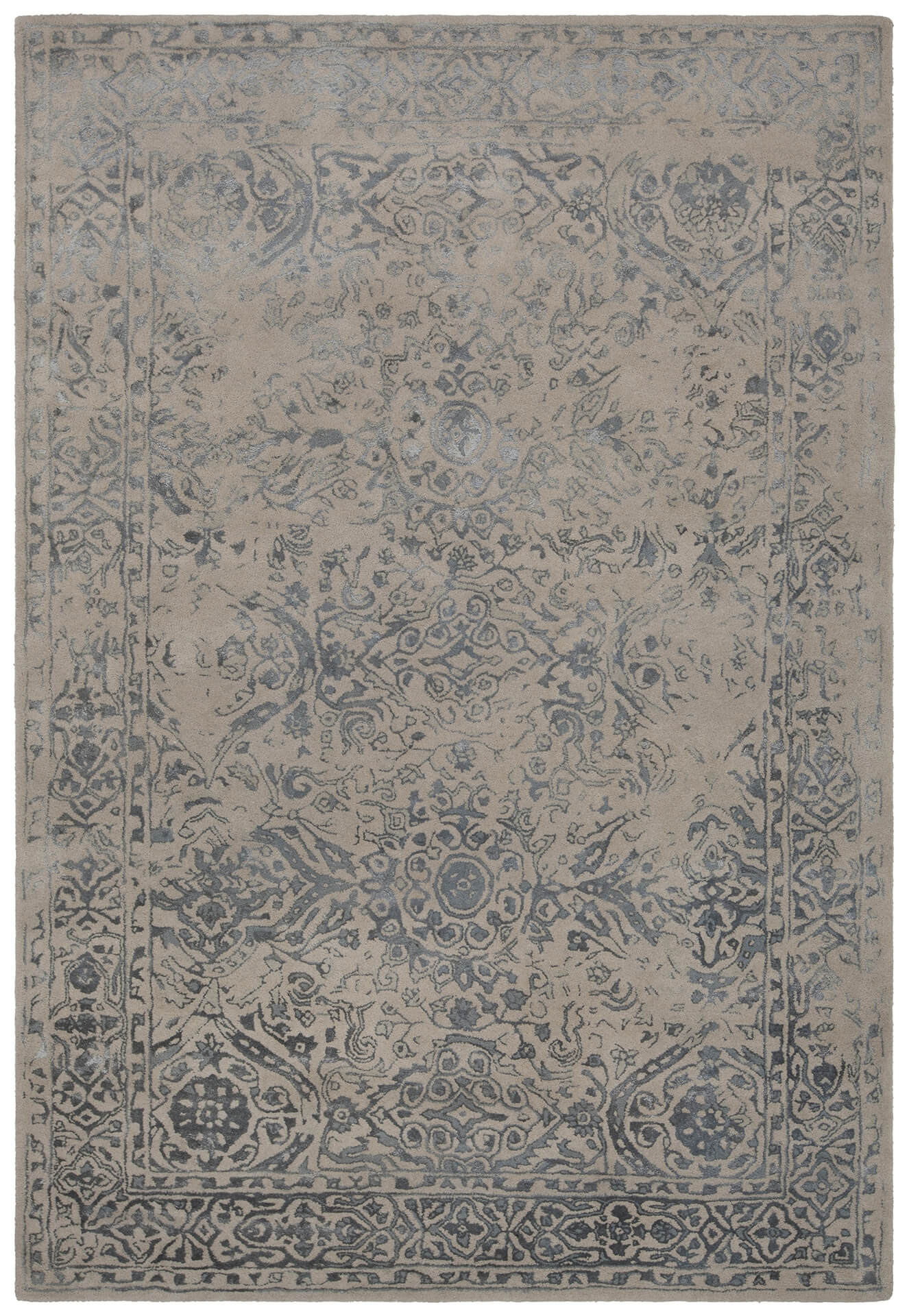 Zina Wool/Viscose Rectangular Handmade Rug
