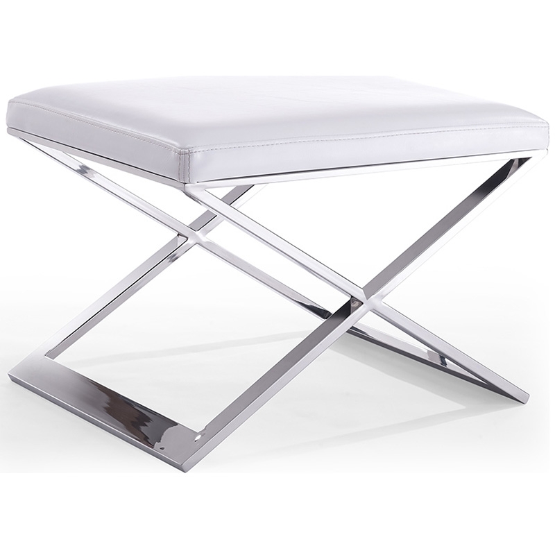 Zino Faux Leather Ottoman
