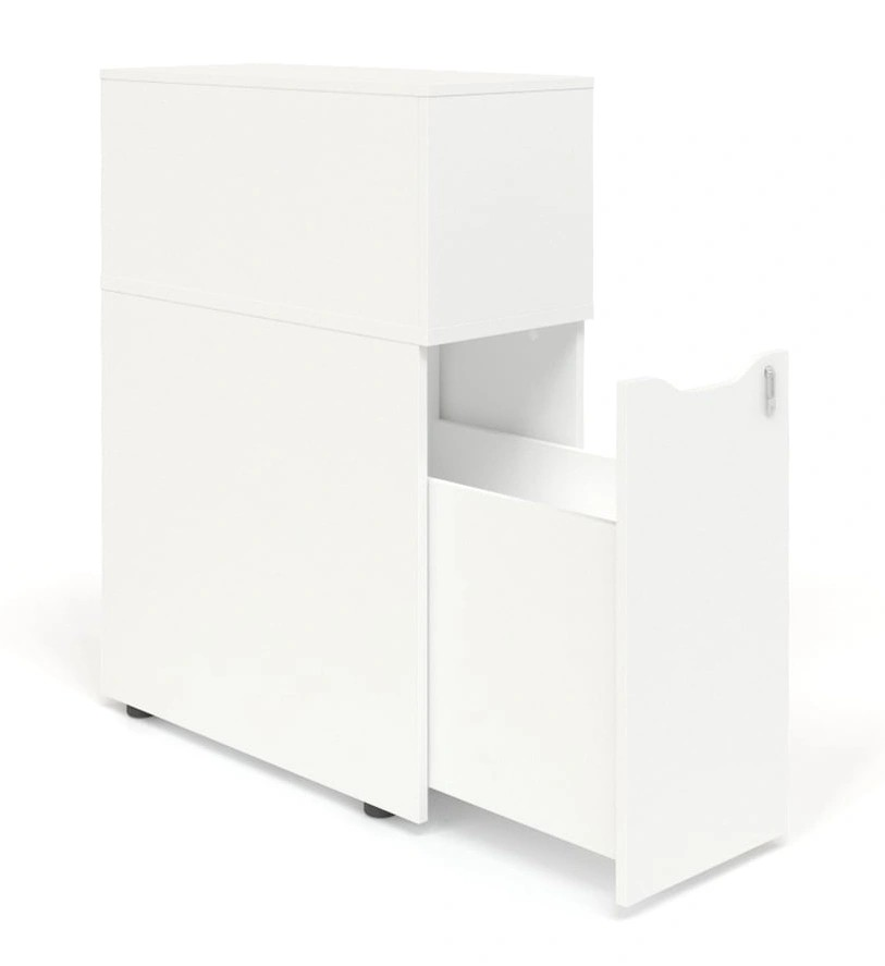 Boxi Office Lockable Storage Tower w/Sliding Doors Top Bookcase