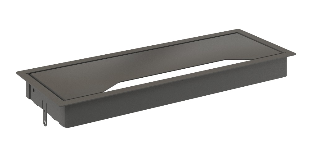 Q-Active W63" Electric Height Adjustable Office Desk w/Grommet, Cable Tray & Screens