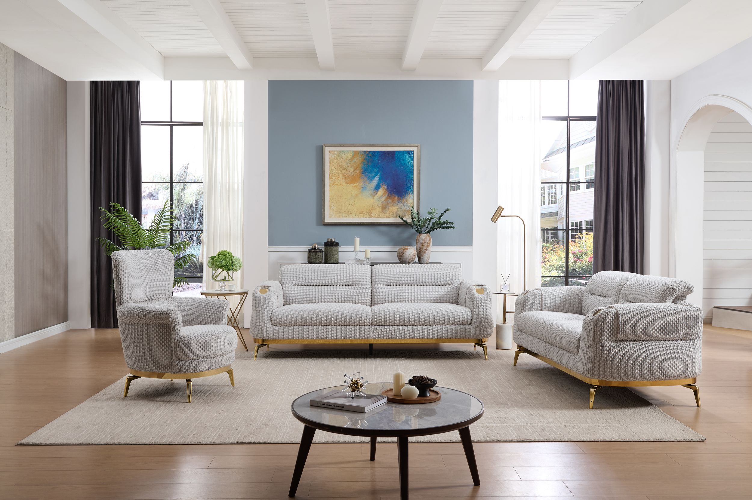 Zoe Fabric Living Room Set