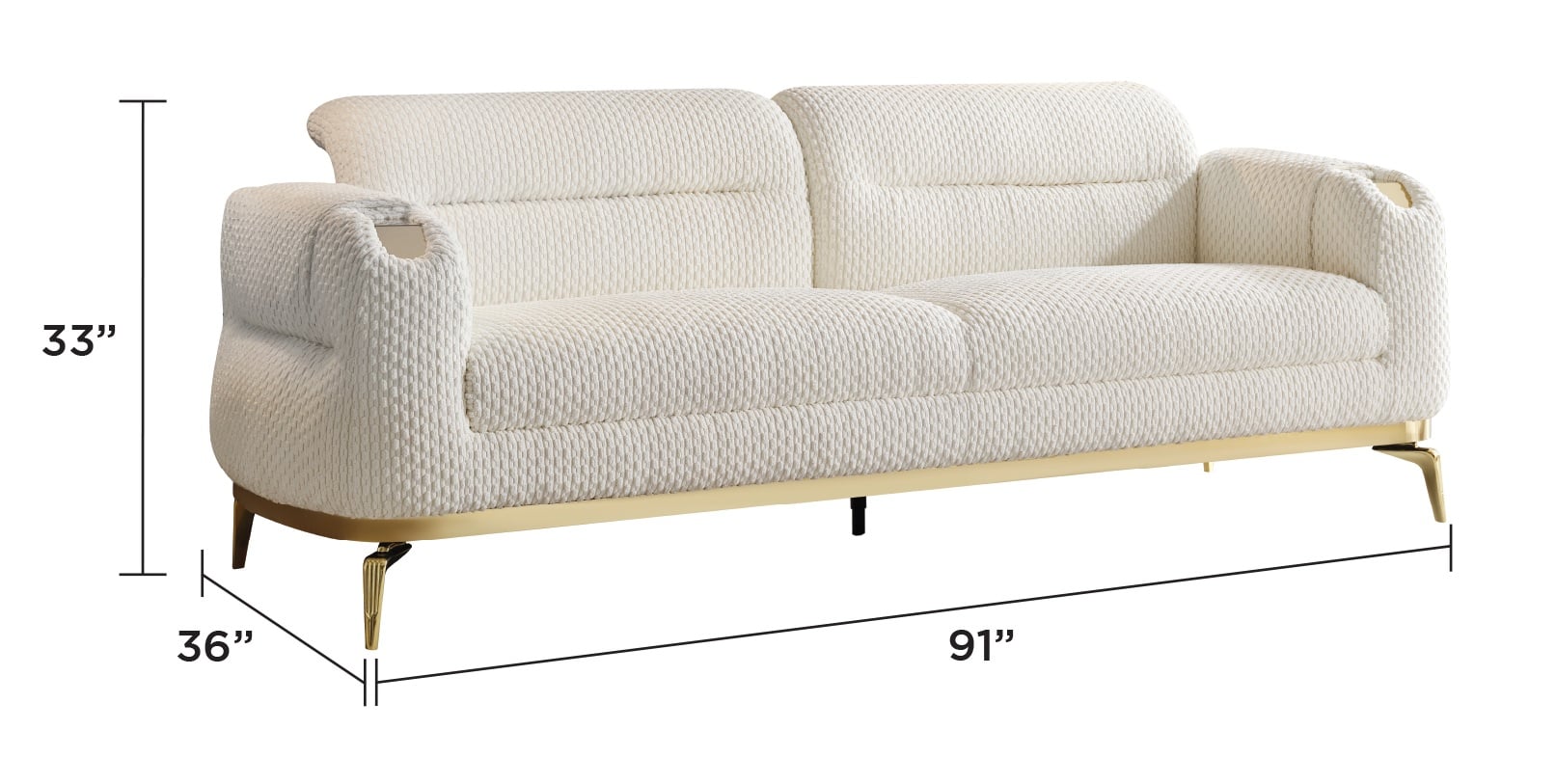 Zoe Fabric Living Room Set